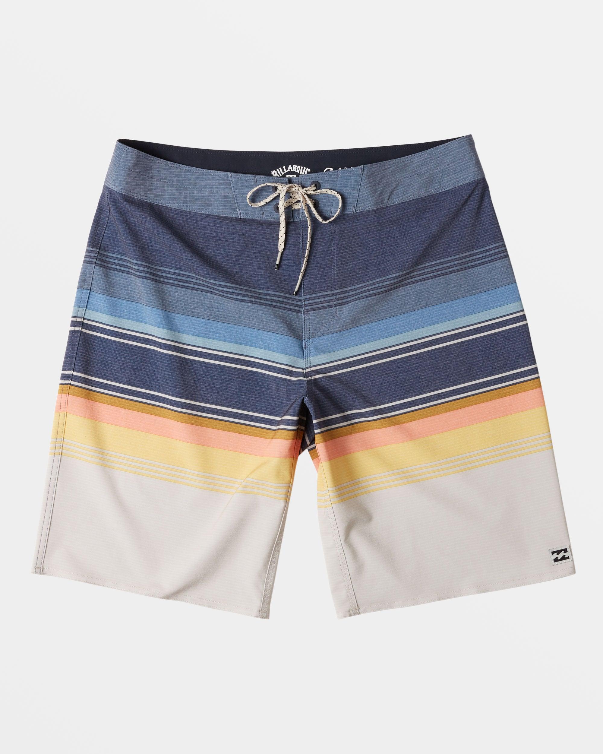 All Day Stripe Pro 20" Boardshorts - Dusty Navy Male Product Image