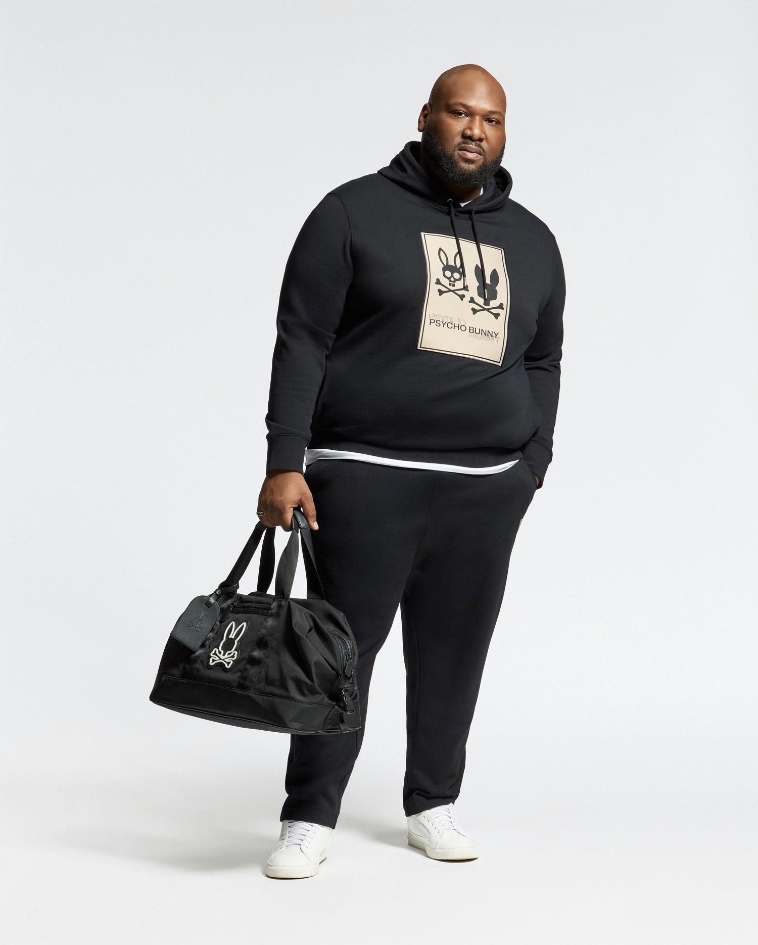 MENS BIG AND TALL MONROE TWILL PATCH FLEECE HOODIE - B9H926D200 Product Image