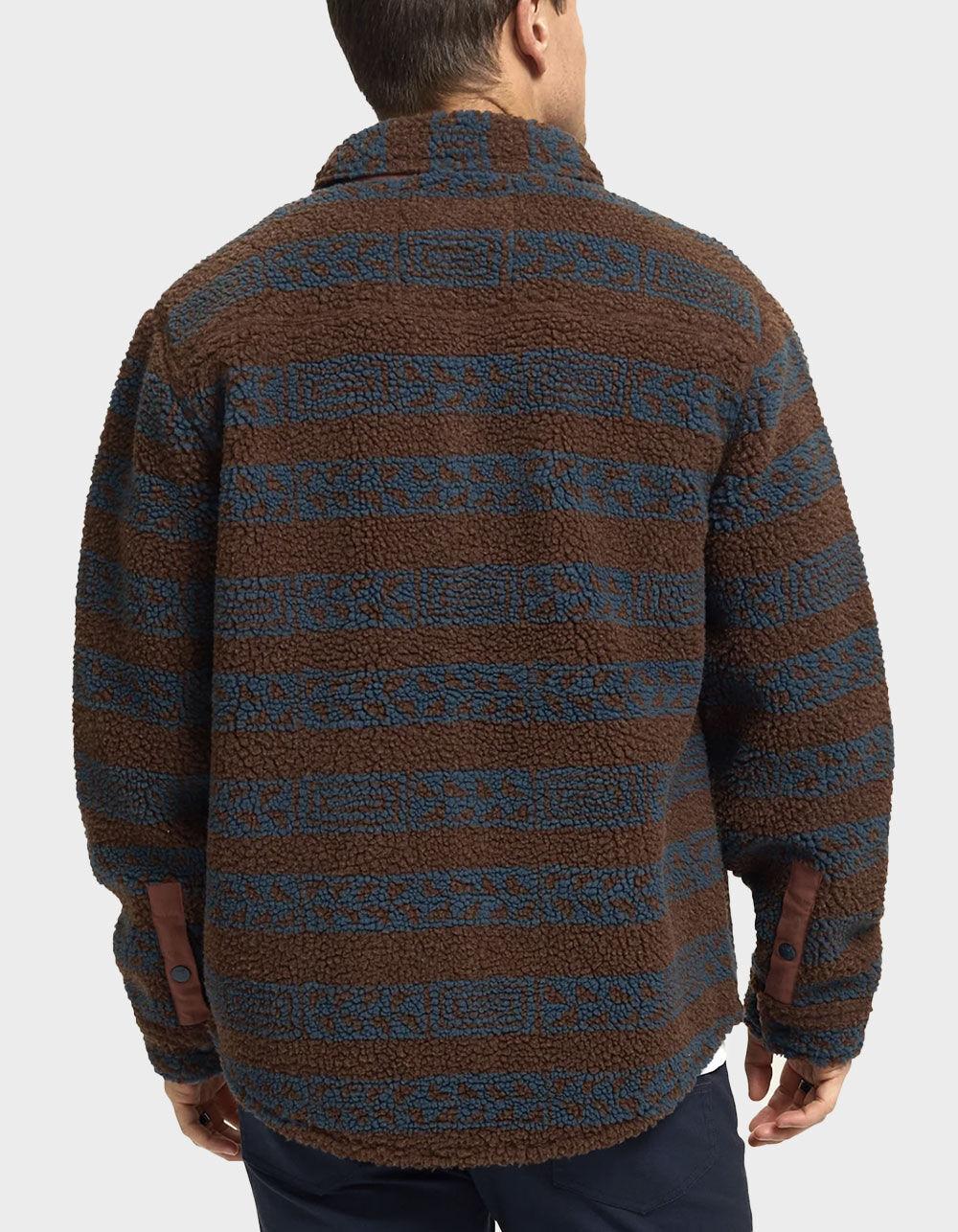 HOWLER BROTHERS Allegheny Mens Fleece Overshirt - BROWN COMBO Product Image