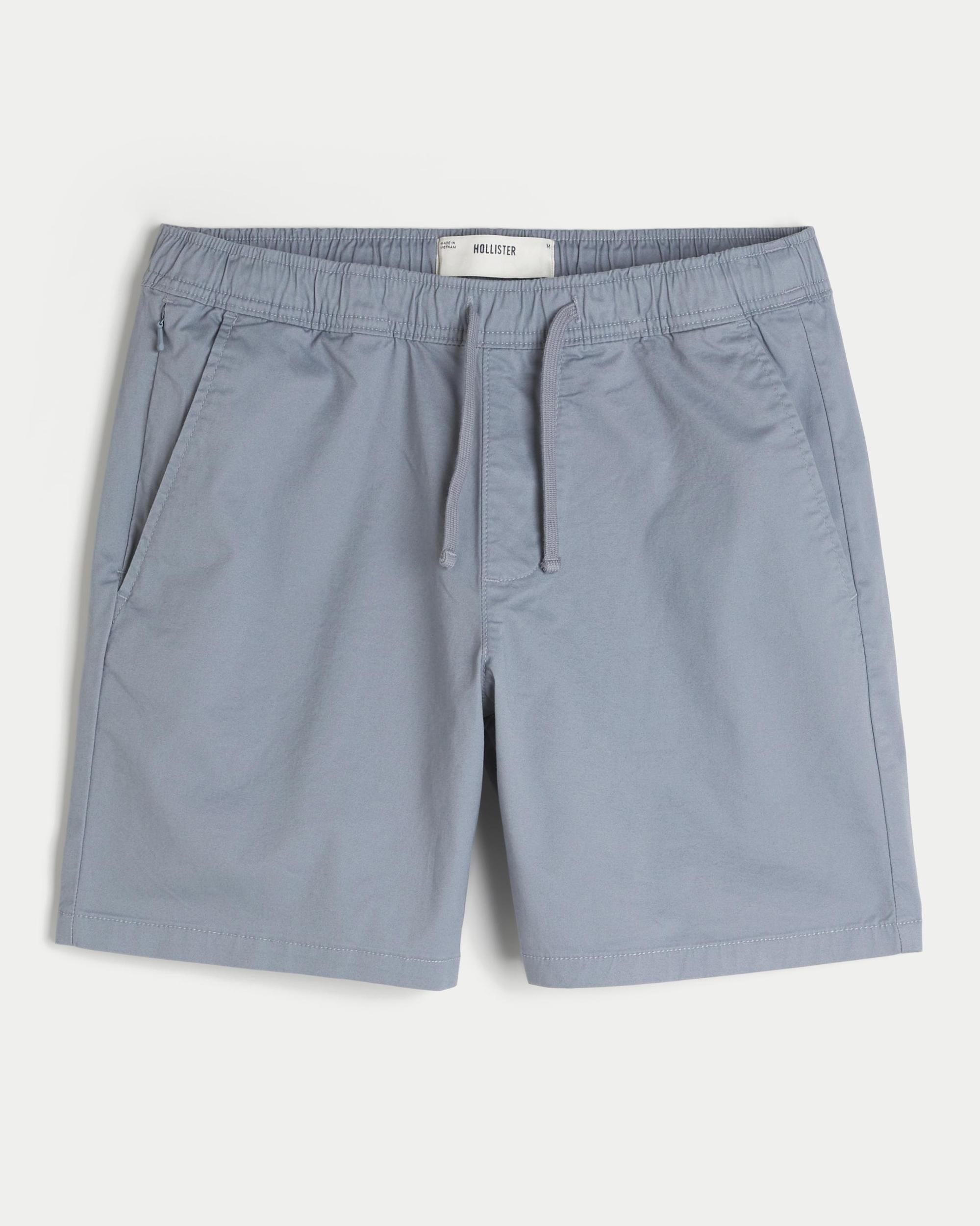 Above-the-Knee Twill Pull-On Shorts Product Image