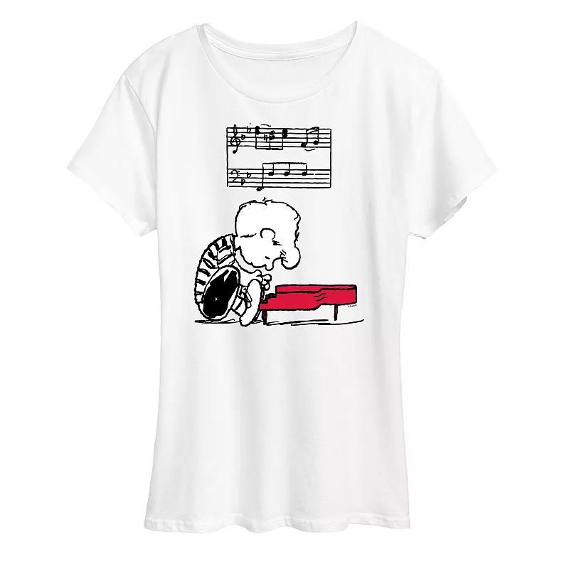 Womens Peanuts Schroeder Piano Graphic Tee Product Image