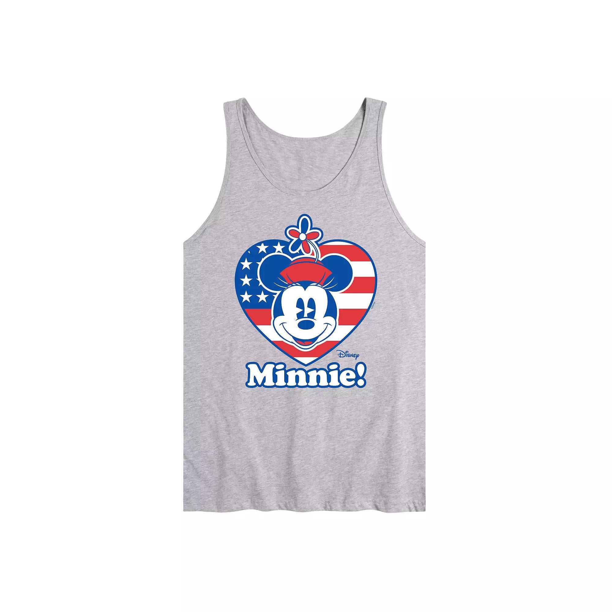 Disneys Minnie Mouse Mens Flag Heart Tank Top Product Image