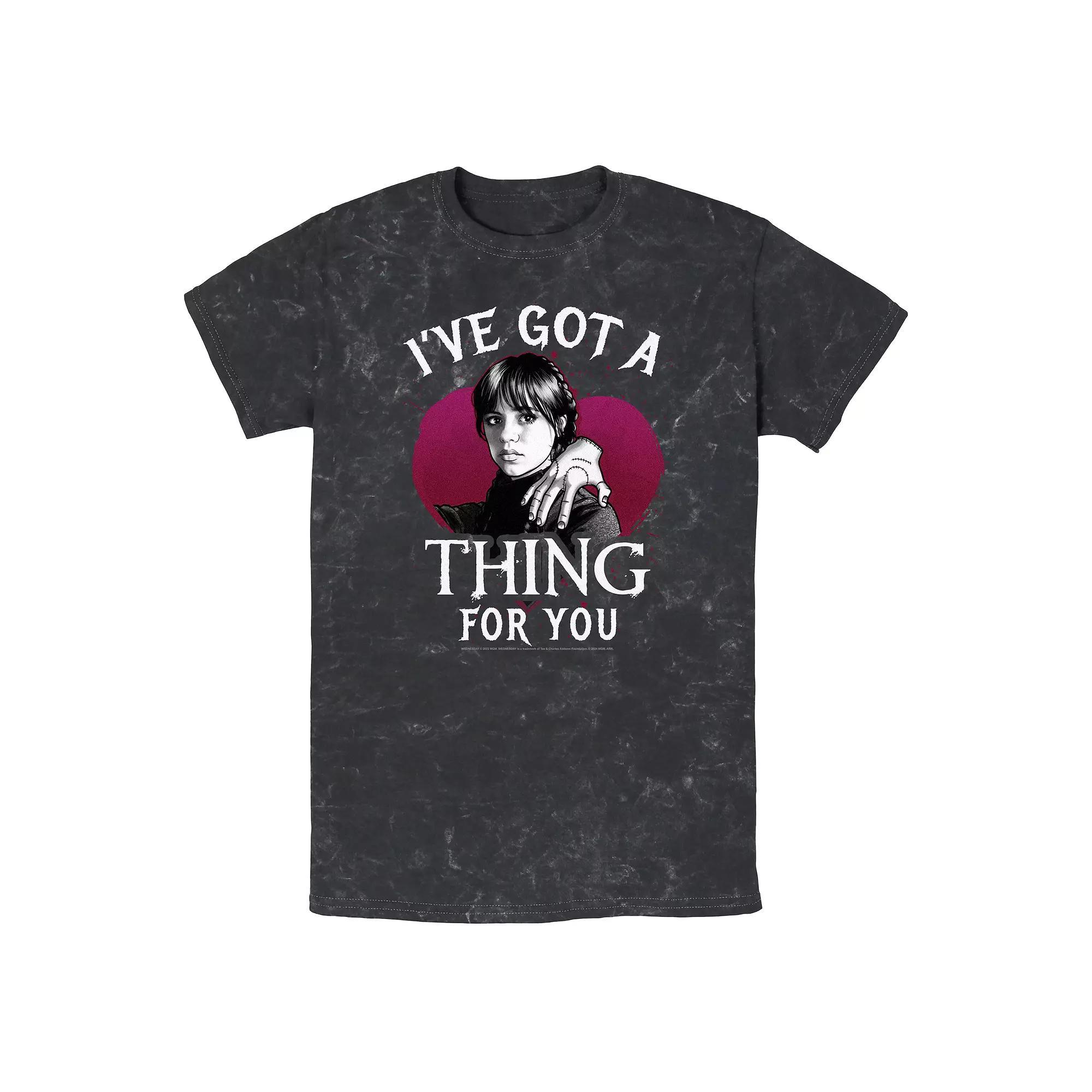 Men's Wednesday I've Got A Thing For You Graphic Tee, Size: Medium, Black Product Image