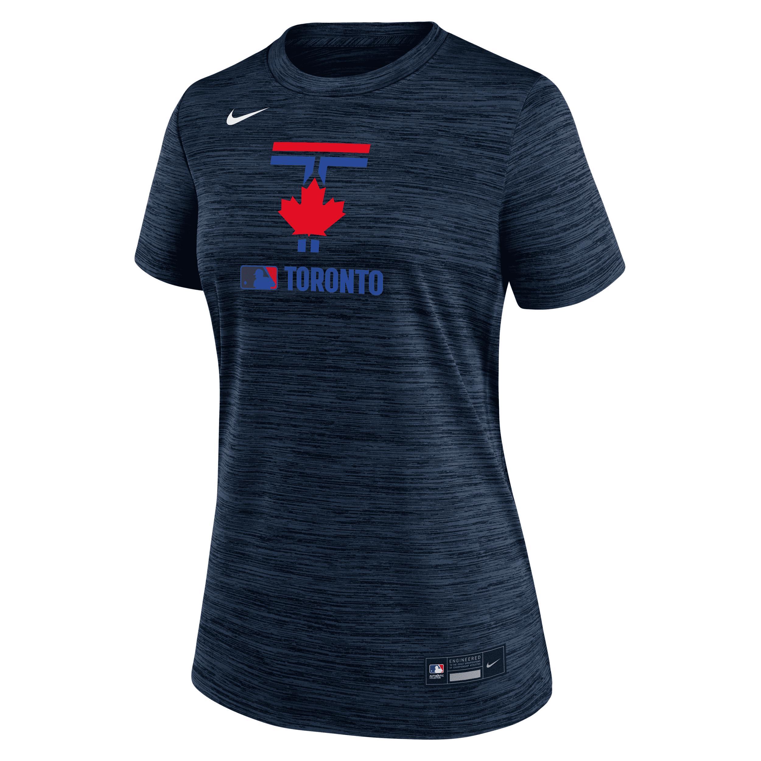 Women's Nike Navy Seattle Mariners Authentic Collection City Connect Velocity Performance T-Shirt, Size: XS, Blue Product Image