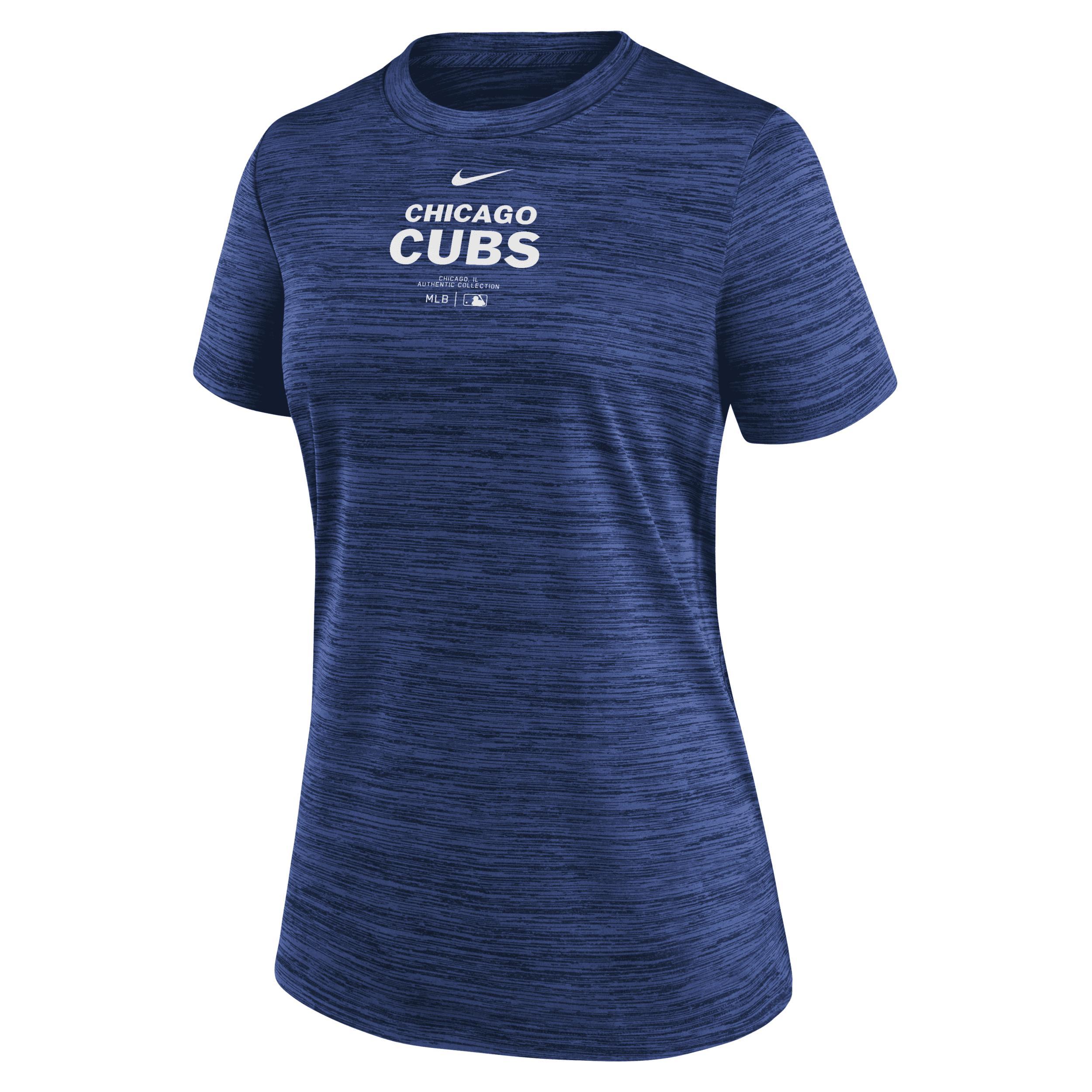 Chicago Cubs Authentic Collection Practice Velocity Nike Women's Dri-FIT MLB T-Shirt Product Image