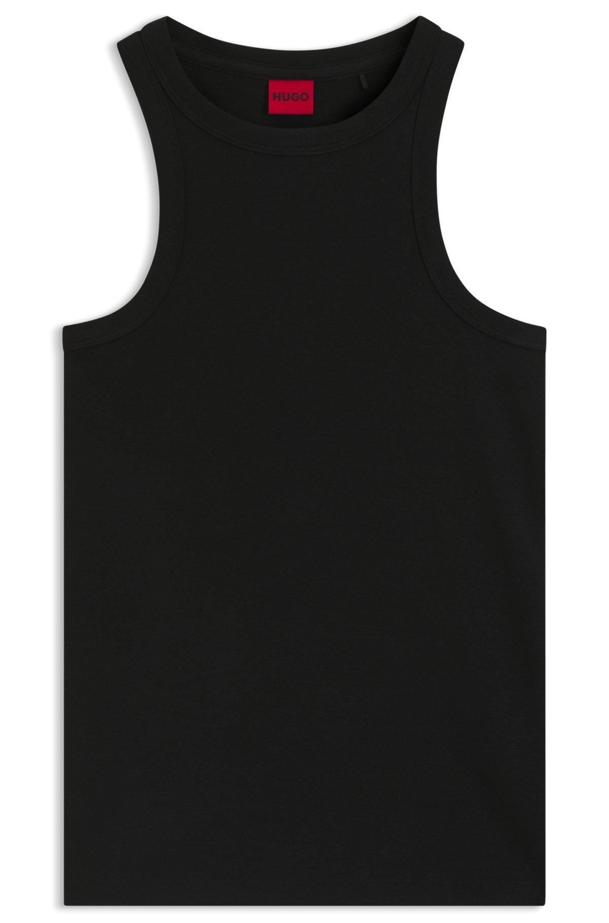 HUGO - Slim-fit pants in a stretch-cotton - Black Product Image