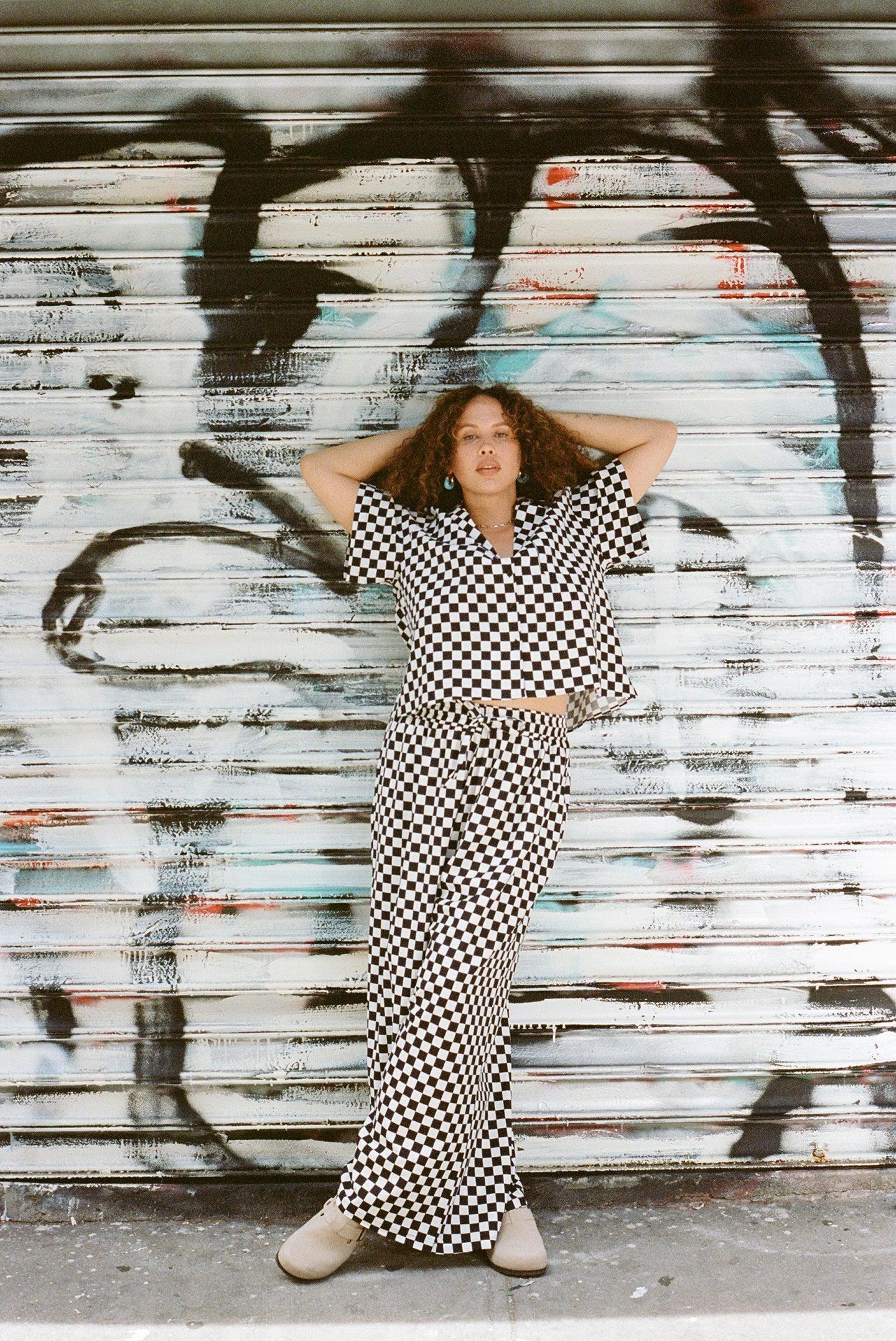 Archive | Lounge Top - Black Check Product Image