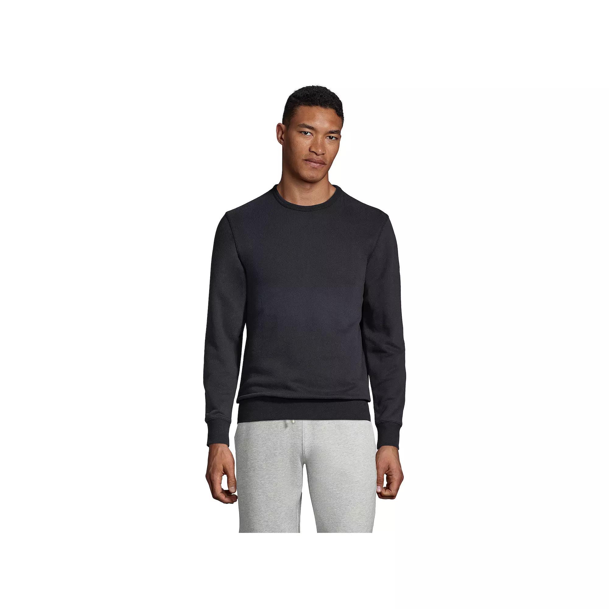 Big & Tall Lands' End Serious Sweats Crewneck Sweatshirt, Men's, Size: 2XB, Dk Grey Heather Product Image