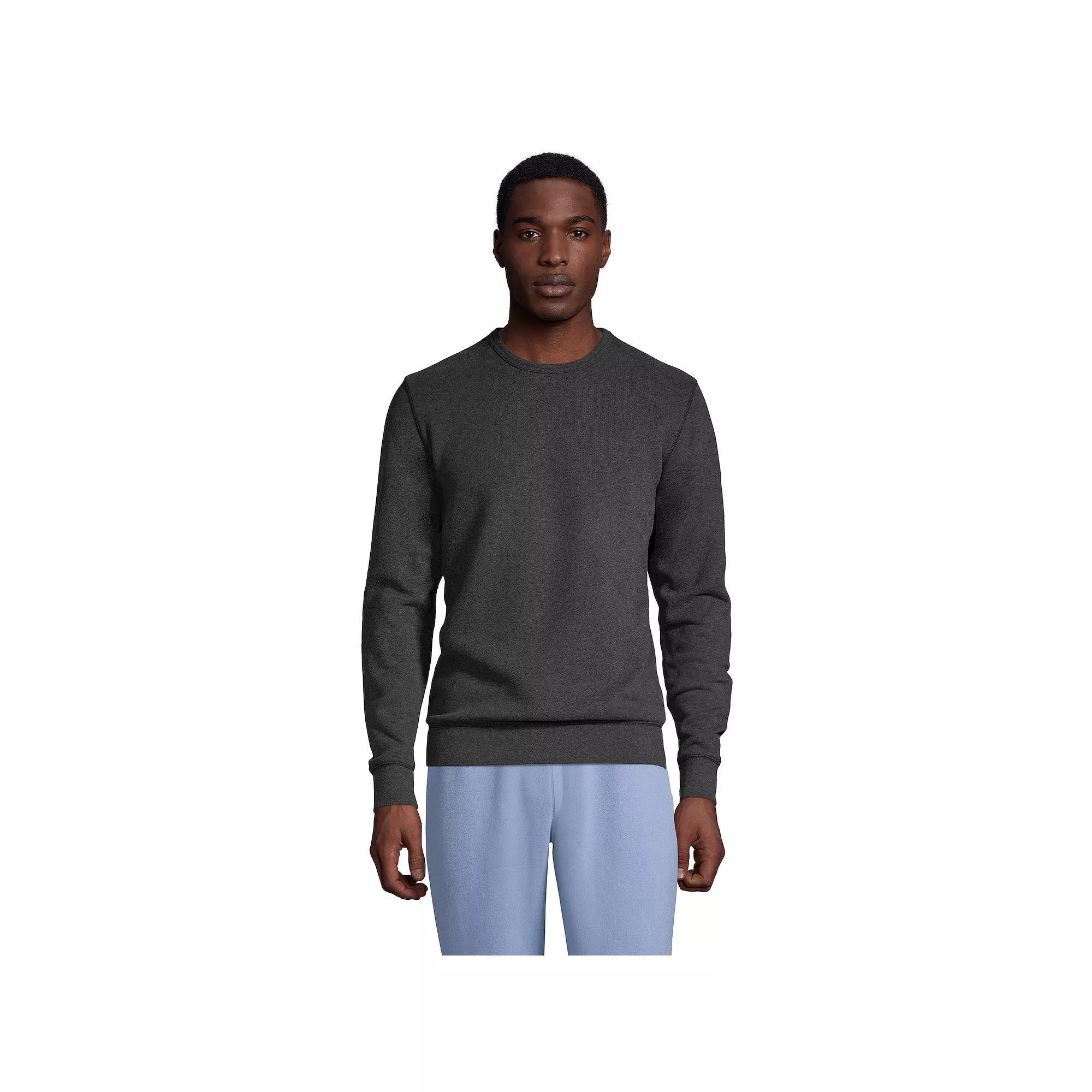 Big & Tall Lands' End Serious Sweats Crewneck Sweatshirt, Men's, Size: 2XB, Dk Grey Heather Product Image