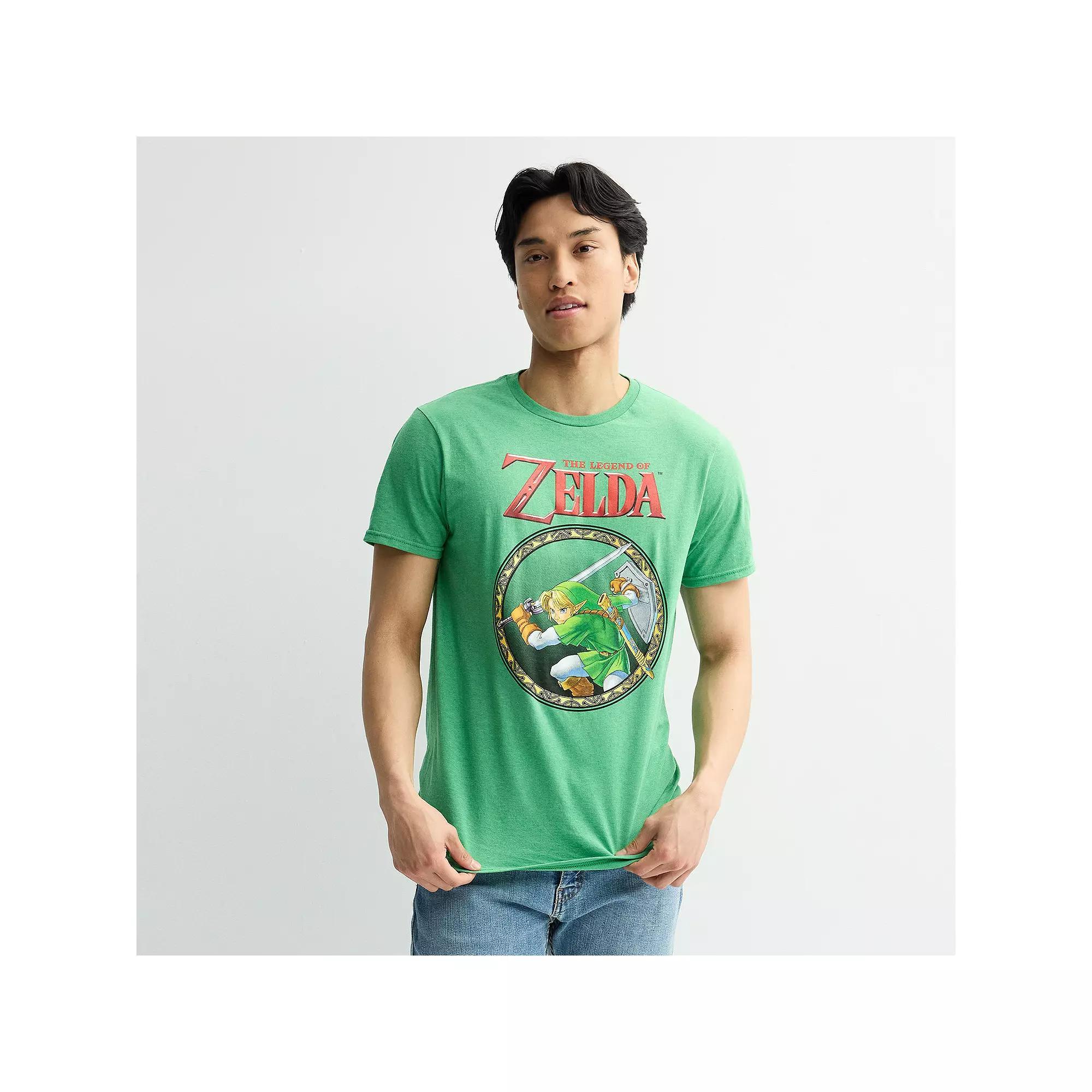 Men's Nintendo The Legend of Zelda Link Sword Graphic Tee, Size: XXL, Green Grey Product Image