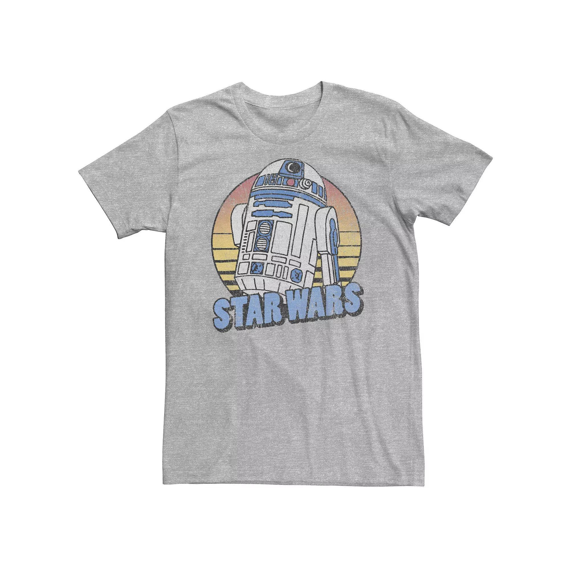 Big & Tall Star Wars R2-D2 Retro Portrait Tee, Men's, Size: 3XL Tall, Athletic Grey Product Image