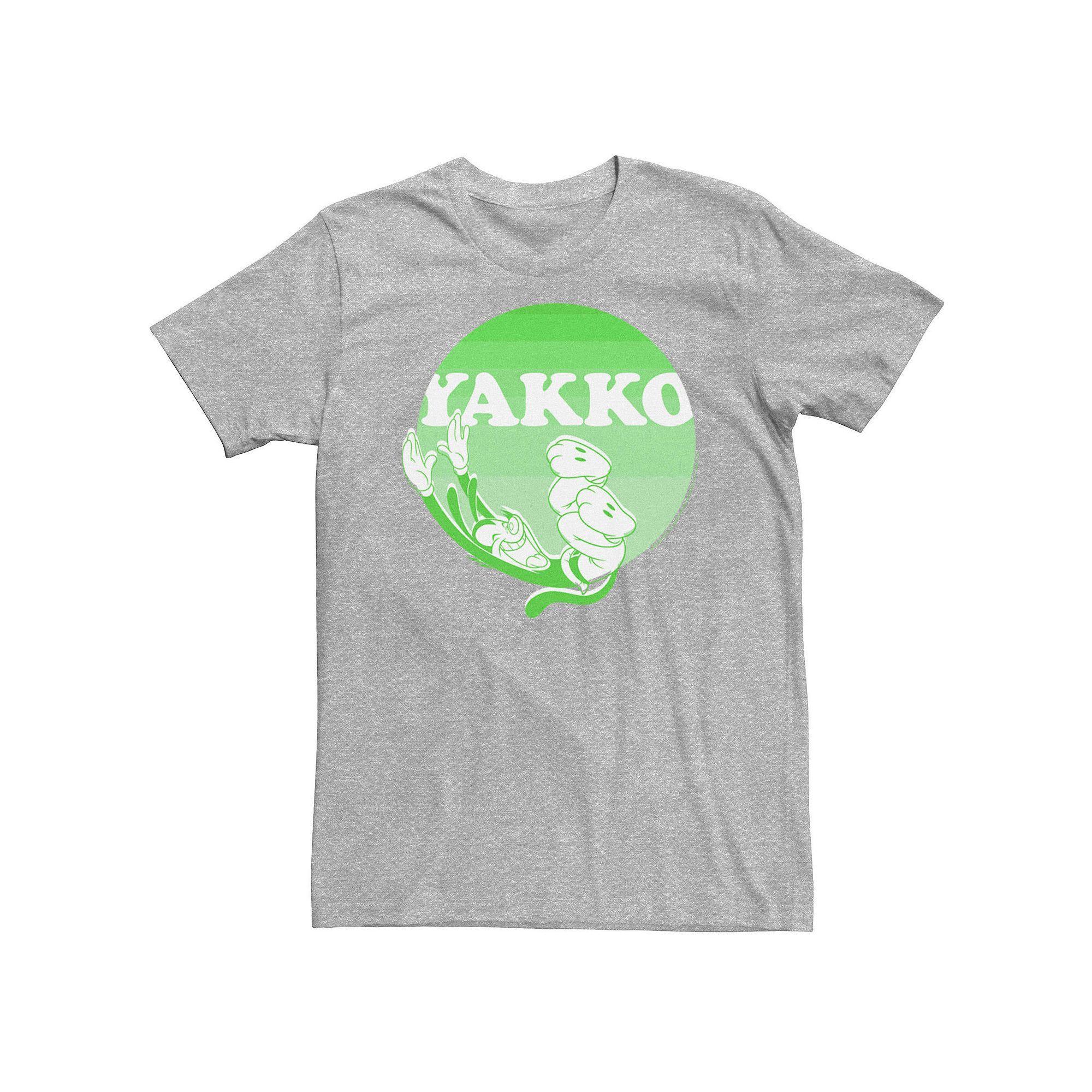 Men's Animaniacs Yakko Green Dot Portrait Tee, Size: XXL, Athletic Grey Product Image