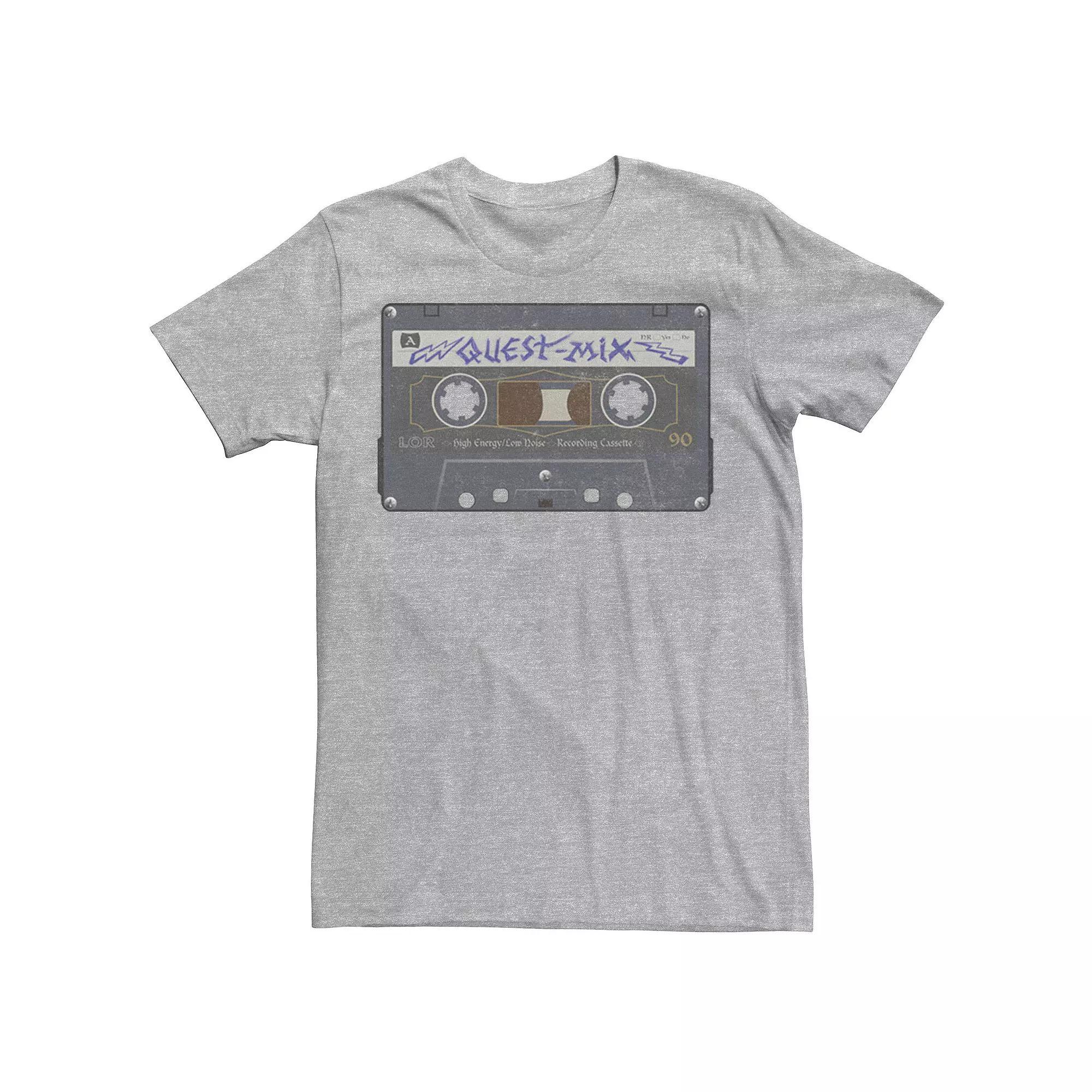 Disney / Pixar's Onward Men's Quest Mix Tape Portrait Tee, Size: Large, Athletic Grey Product Image