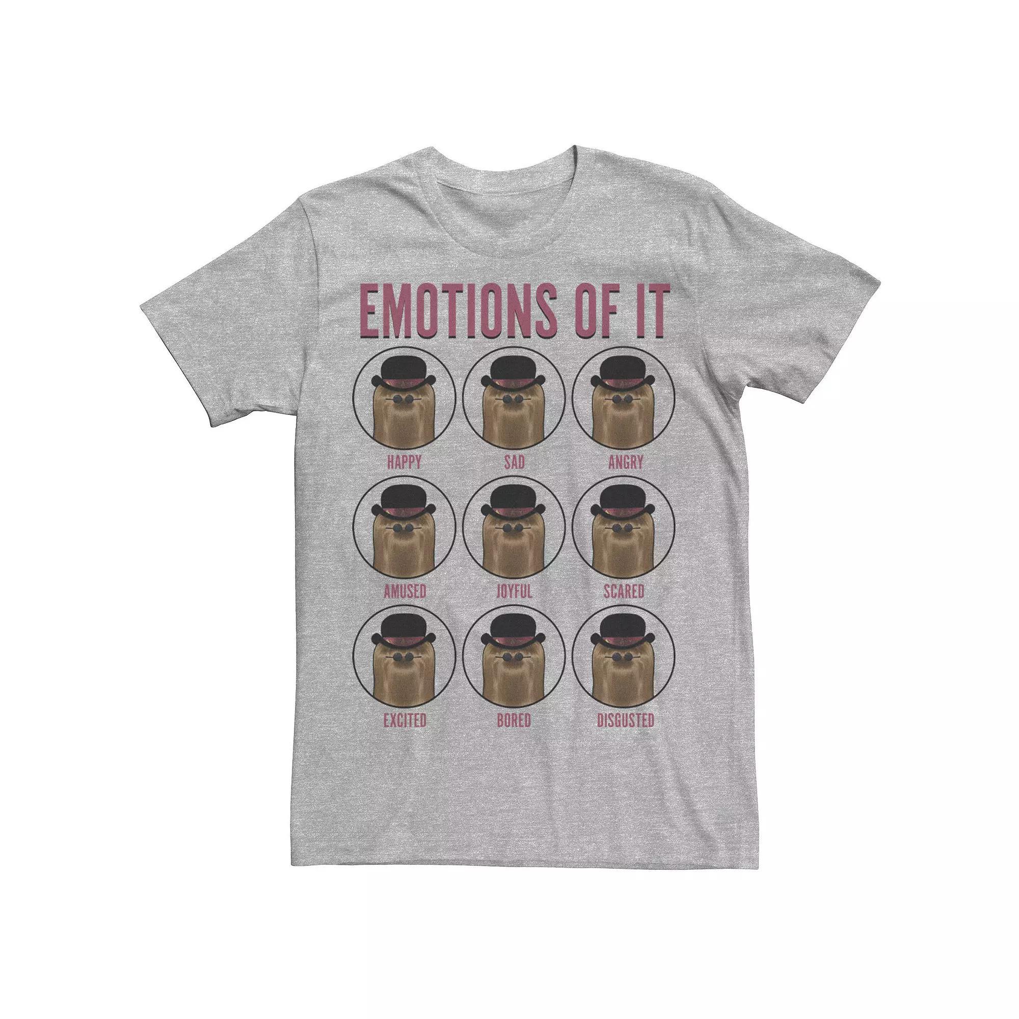 Men's The Addams Family Emotions Of Cousin It Tee, Size: 3XL, Athletic Grey Product Image