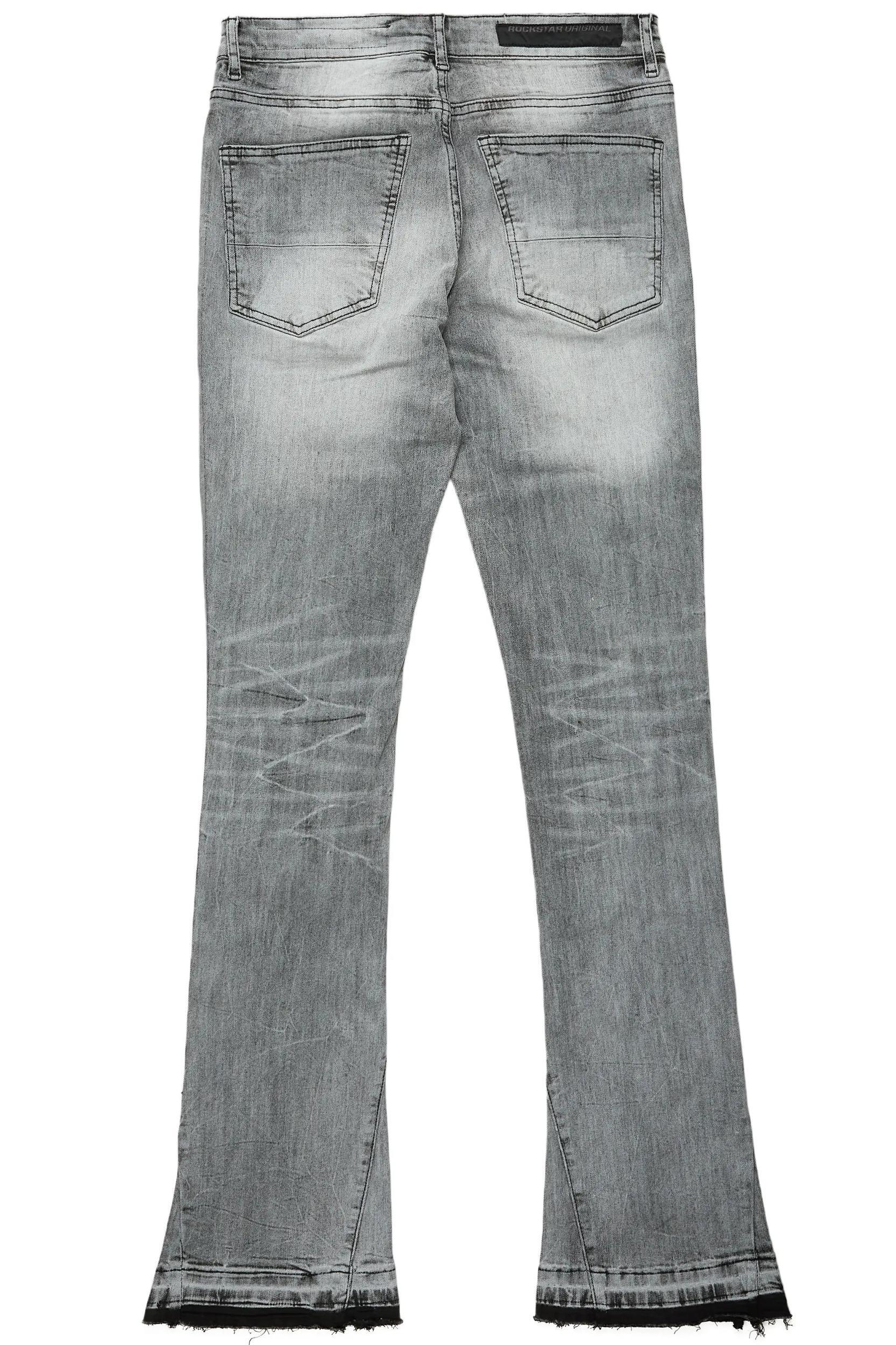 Eren Grey/Pink Stacked Flare Jean Male Product Image
