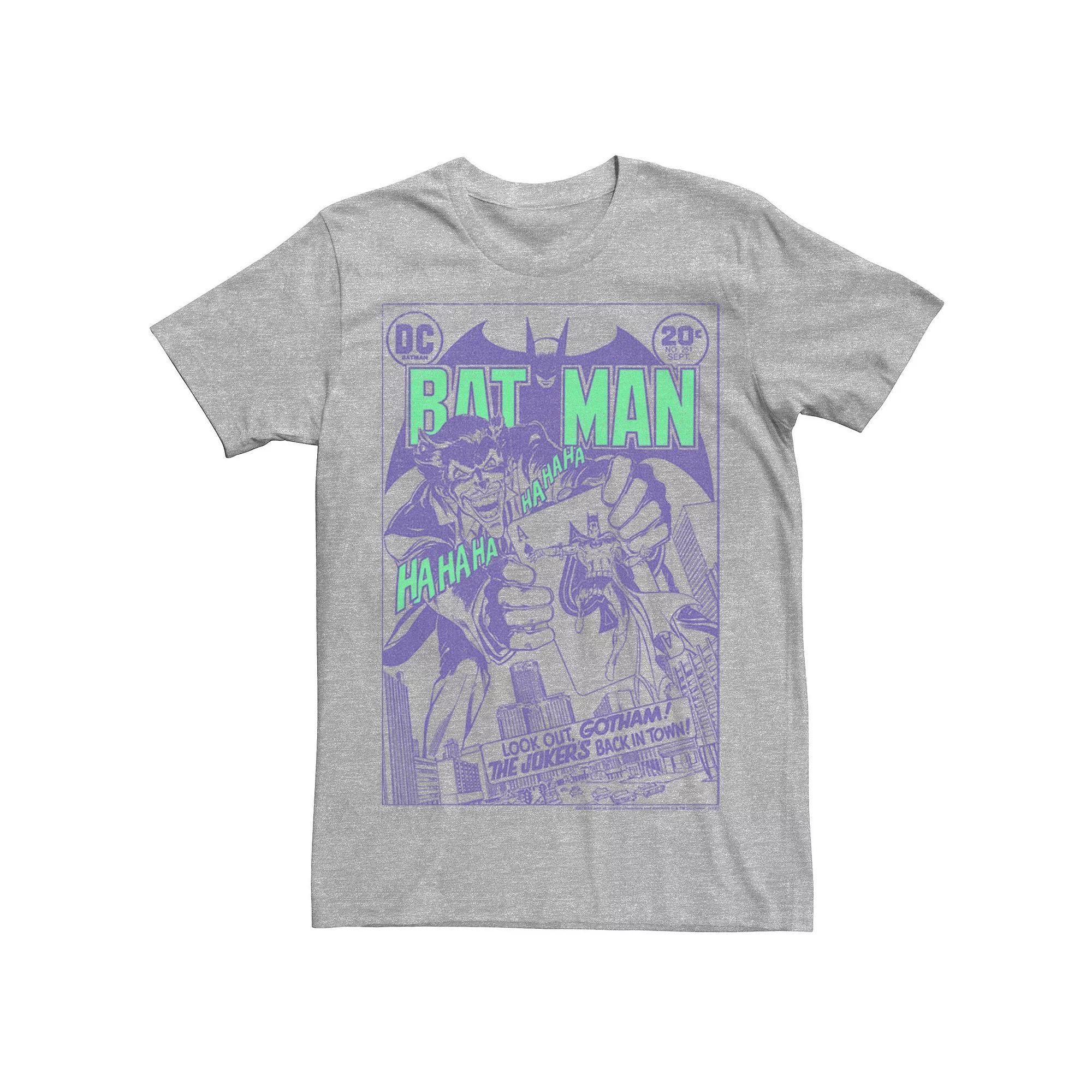 Men's DC Comics Batman Joker Cover Tee, Size: XL, Athletic Grey Product Image