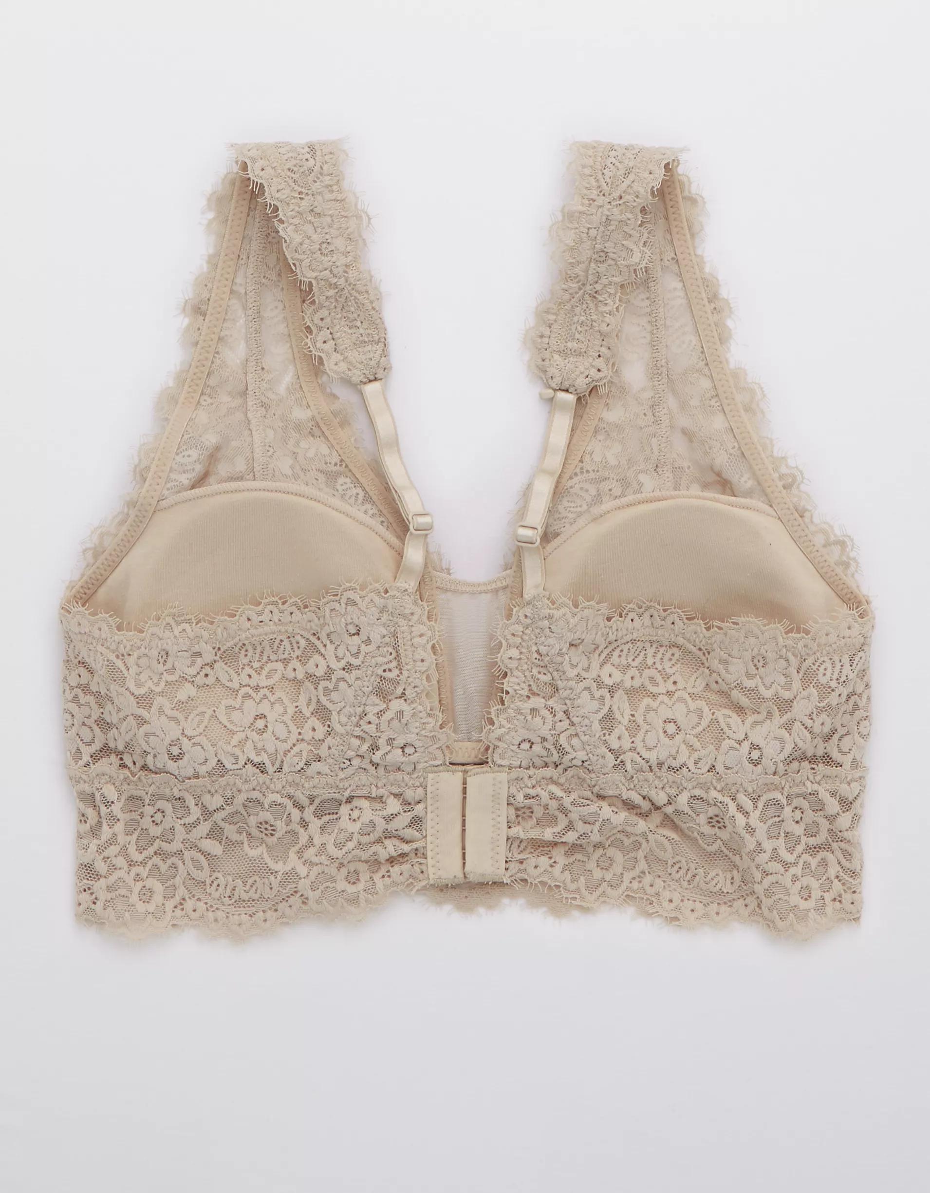 Aerie Eyelash Lace Plunge Bralette Product Image