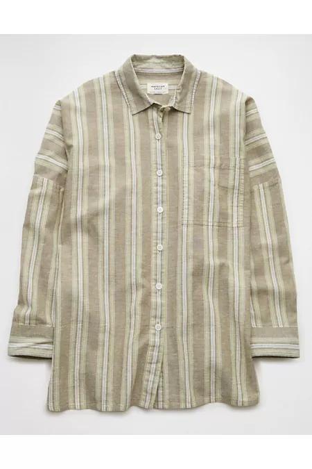 AE Go Big Oversized Striped Shirt Women's Product Image