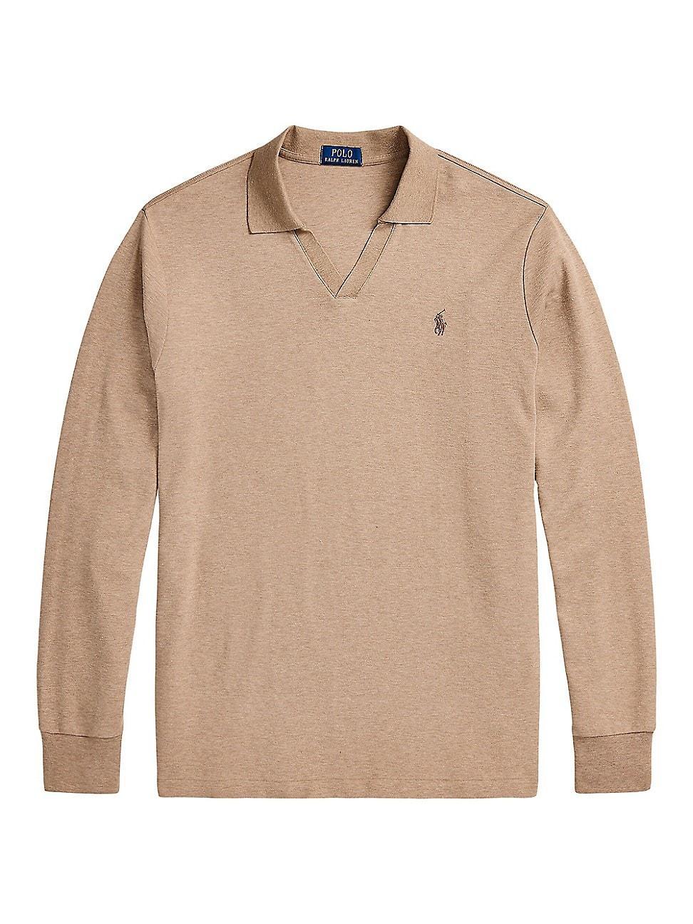 POLO RALPH LAUREN Men's Classic-fit Soft Cotton Polo Shirt In Black Marl Heather Product Image