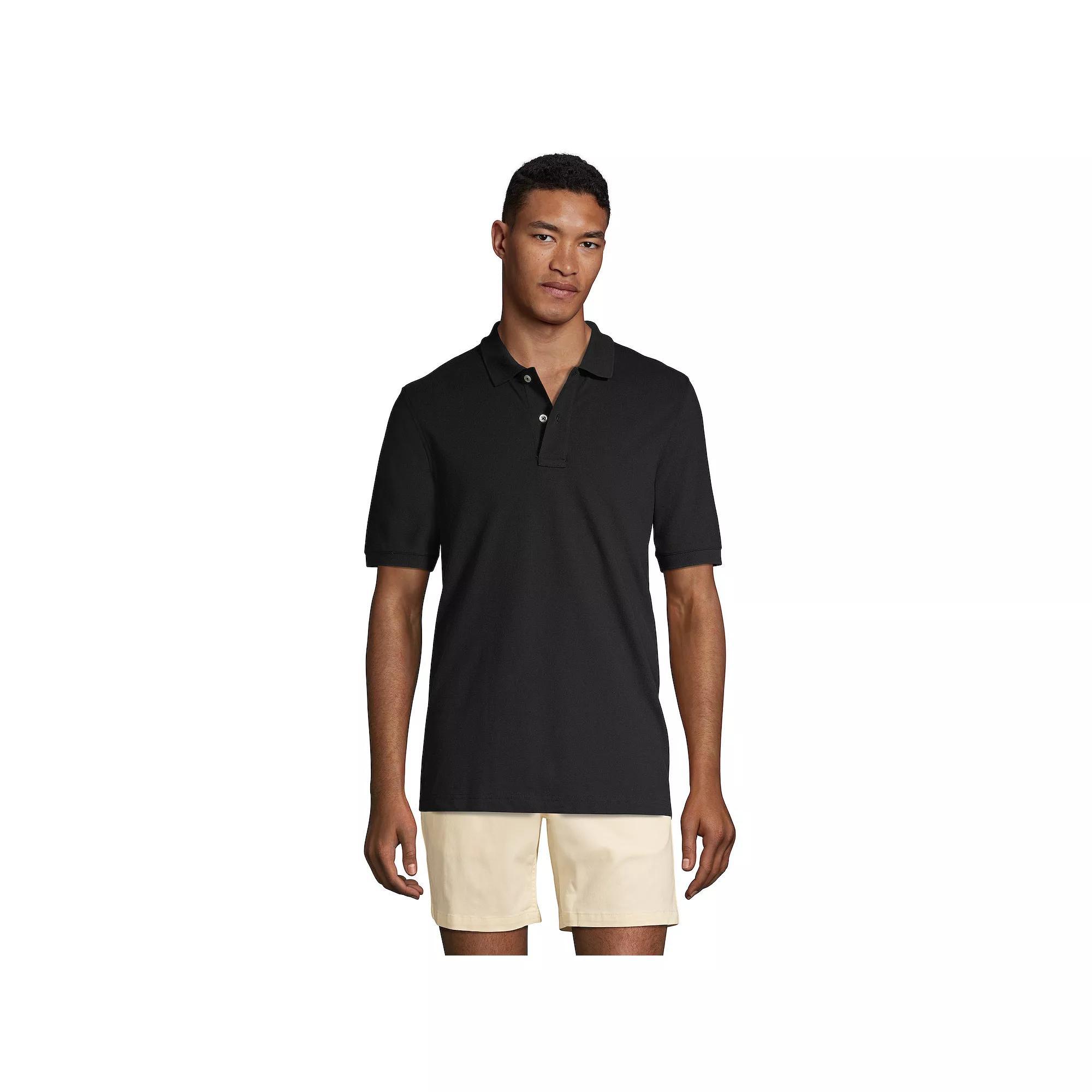 Men's Lands' End Comfort-First Mesh Polo Shirt, Size: XL, Black Product Image