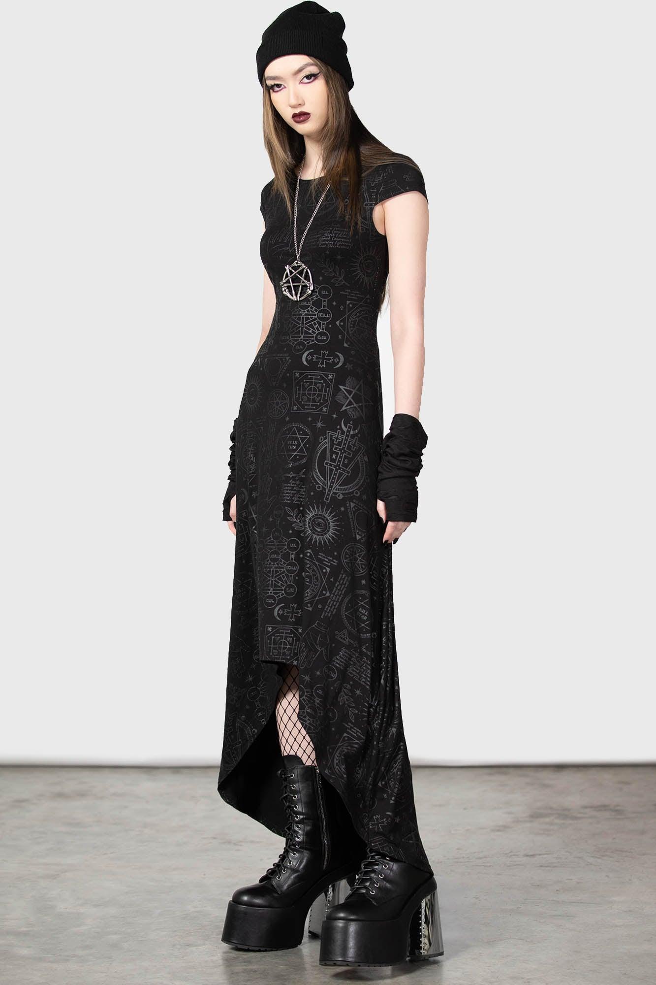 Deadly Dana Maxi Dress / Black / 95% Rayon, 5% Elastane Product Image