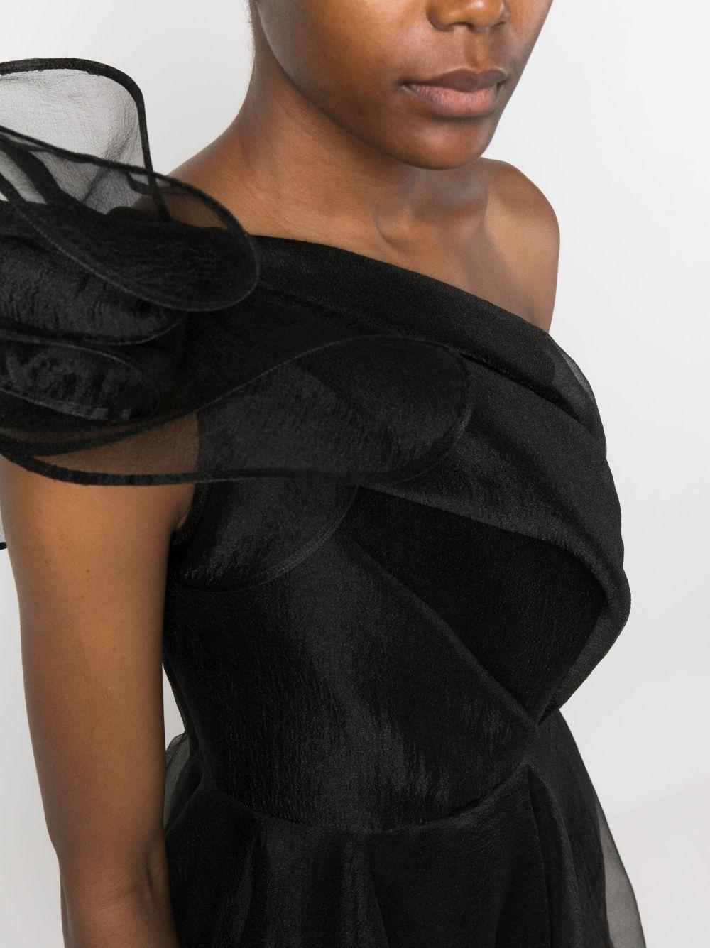 one-shoulder organza maxi dress Product Image
