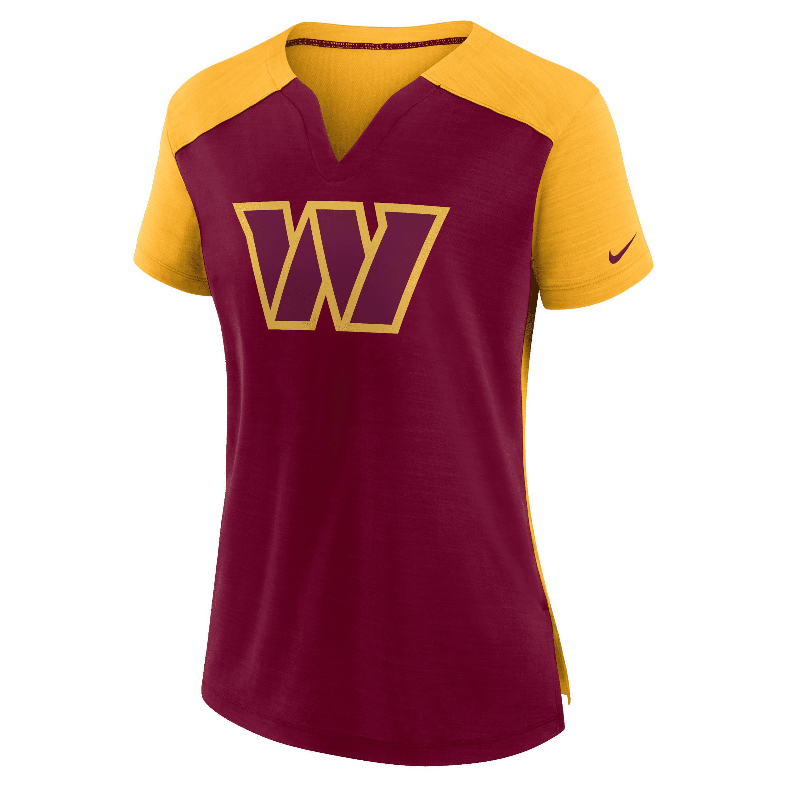 Women's Nike Burgundy/Gold Washington Commanders Impact Exceed Performance Notch Neck T-Shirt, Size: Small, Wft Med Re Product Image