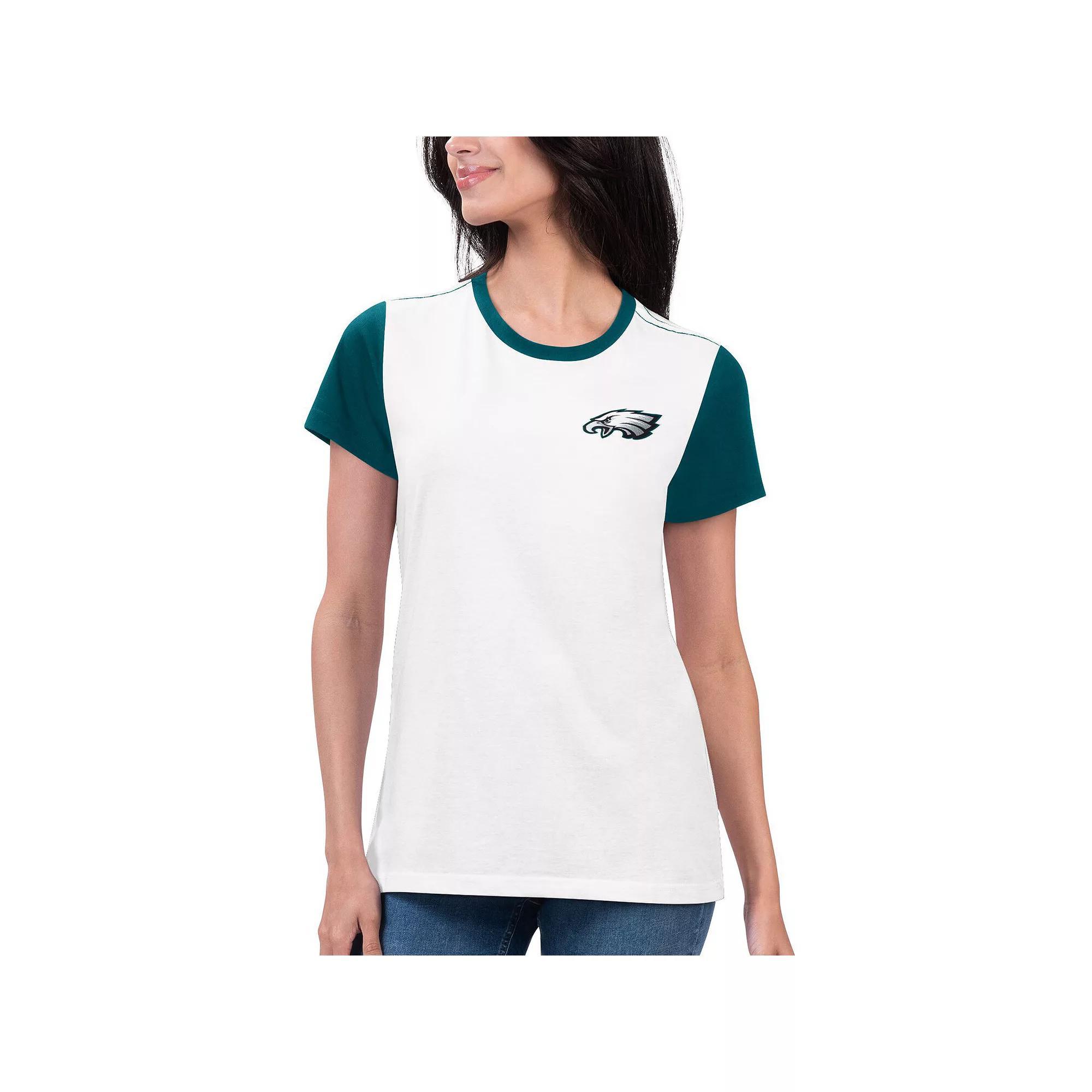 Women's G-III 4Her by Carl Banks White/Black Las Vegas Raiders Fashion Illustration T-Shirt, Size: Large, Lvr White Product Image