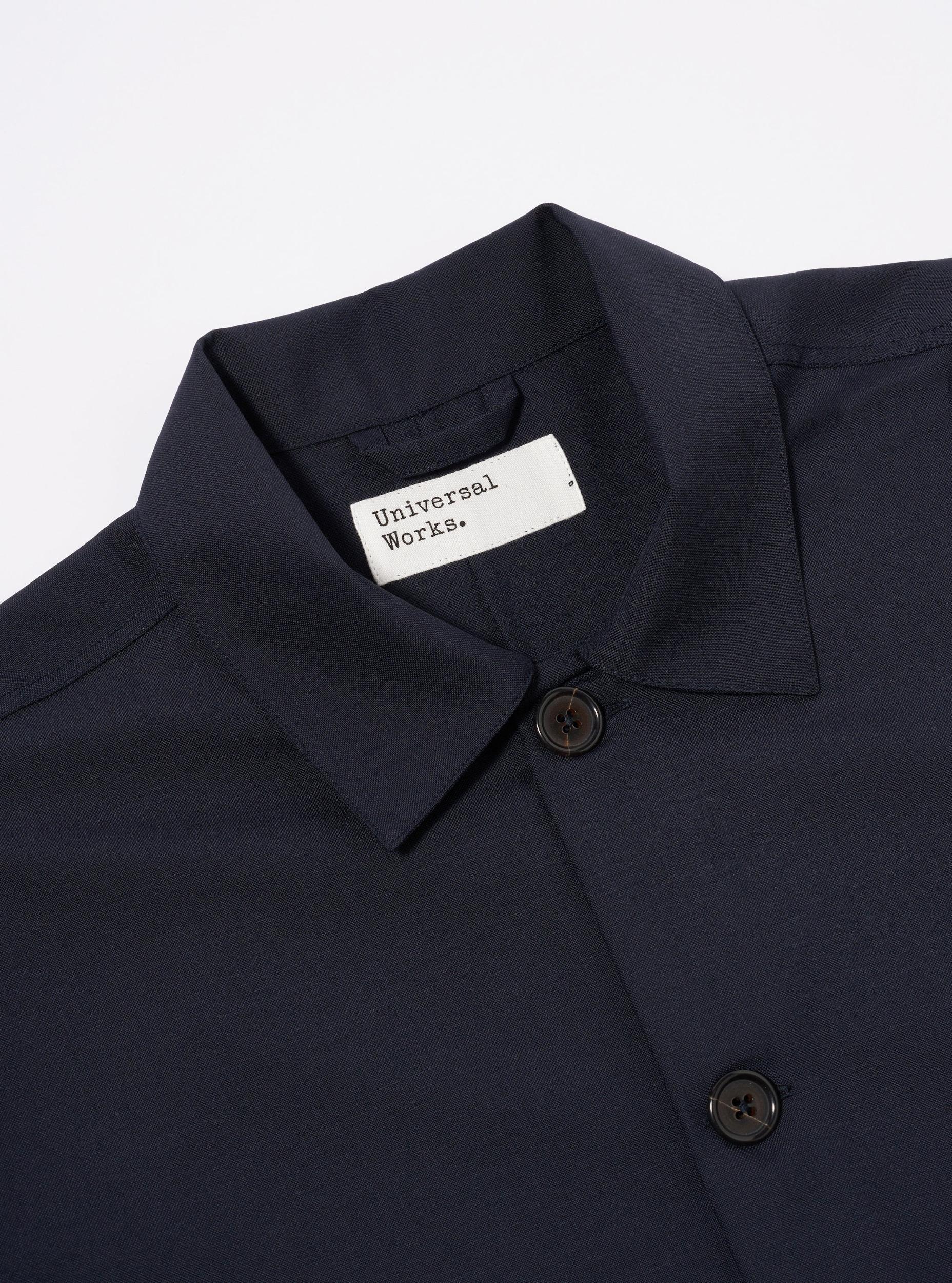 Navy Tropical Suiting Travail Overshirt Product Image