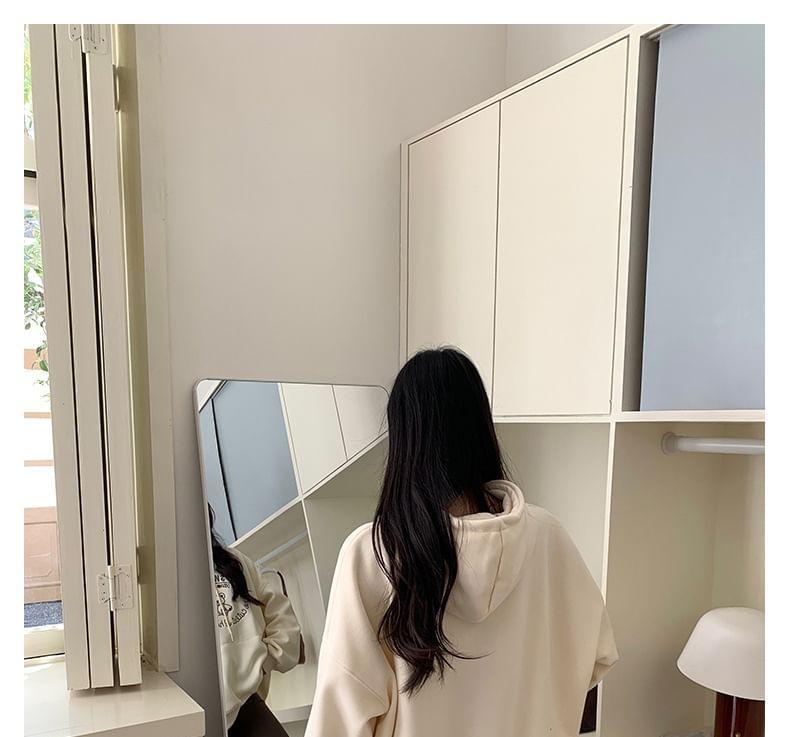 Bear Print Loose Fit Hoodie Product Image