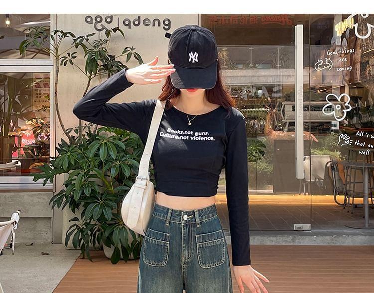 High Waist Washed Loose Fit Jeans (Various Designs) Product Image