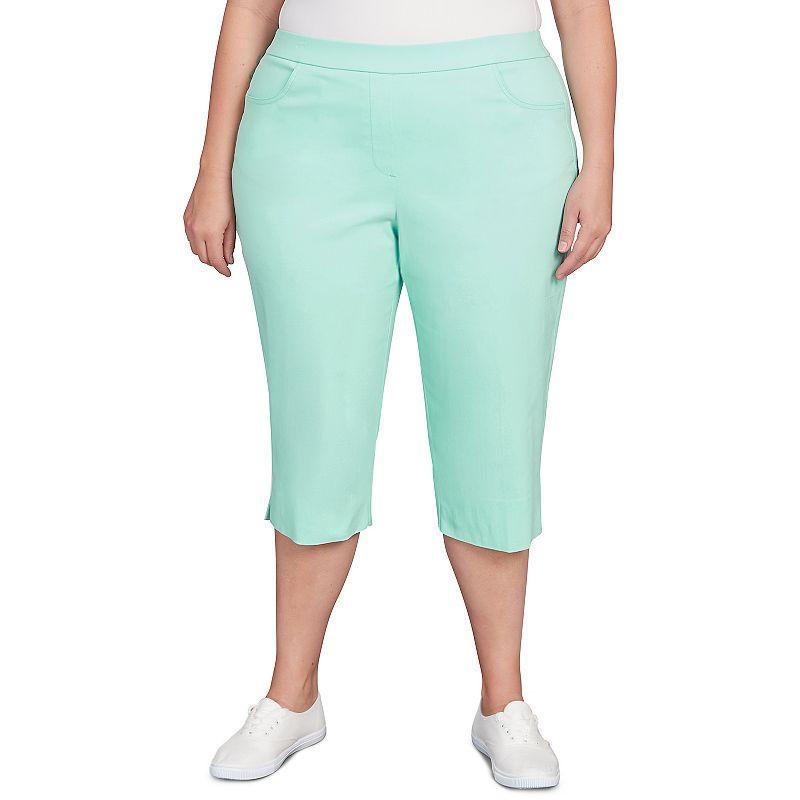 Plus Alfred Dunner Allure Capri Pants, Women's, Size: 18 W, Pure White Product Image