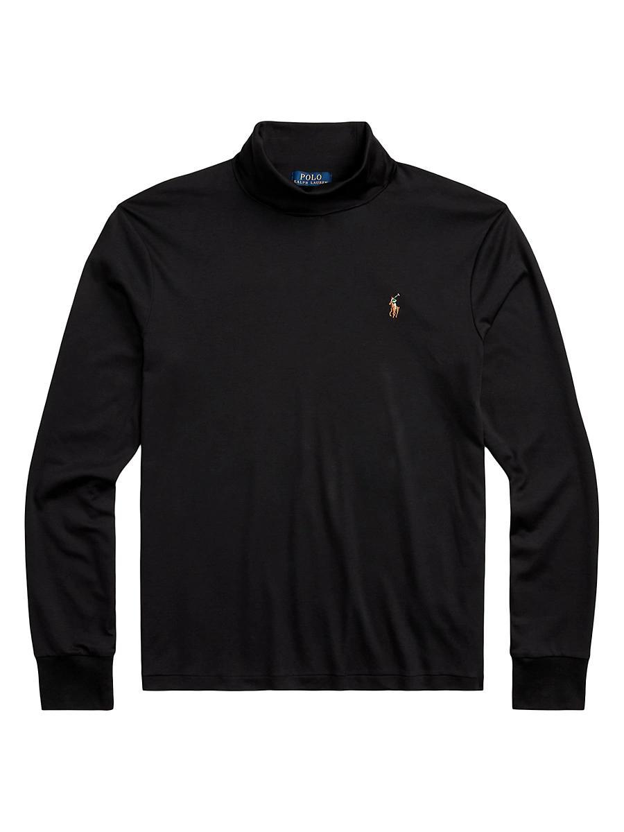 Mens Cotton Turtleneck Long-Sleeve T-Shirt Product Image