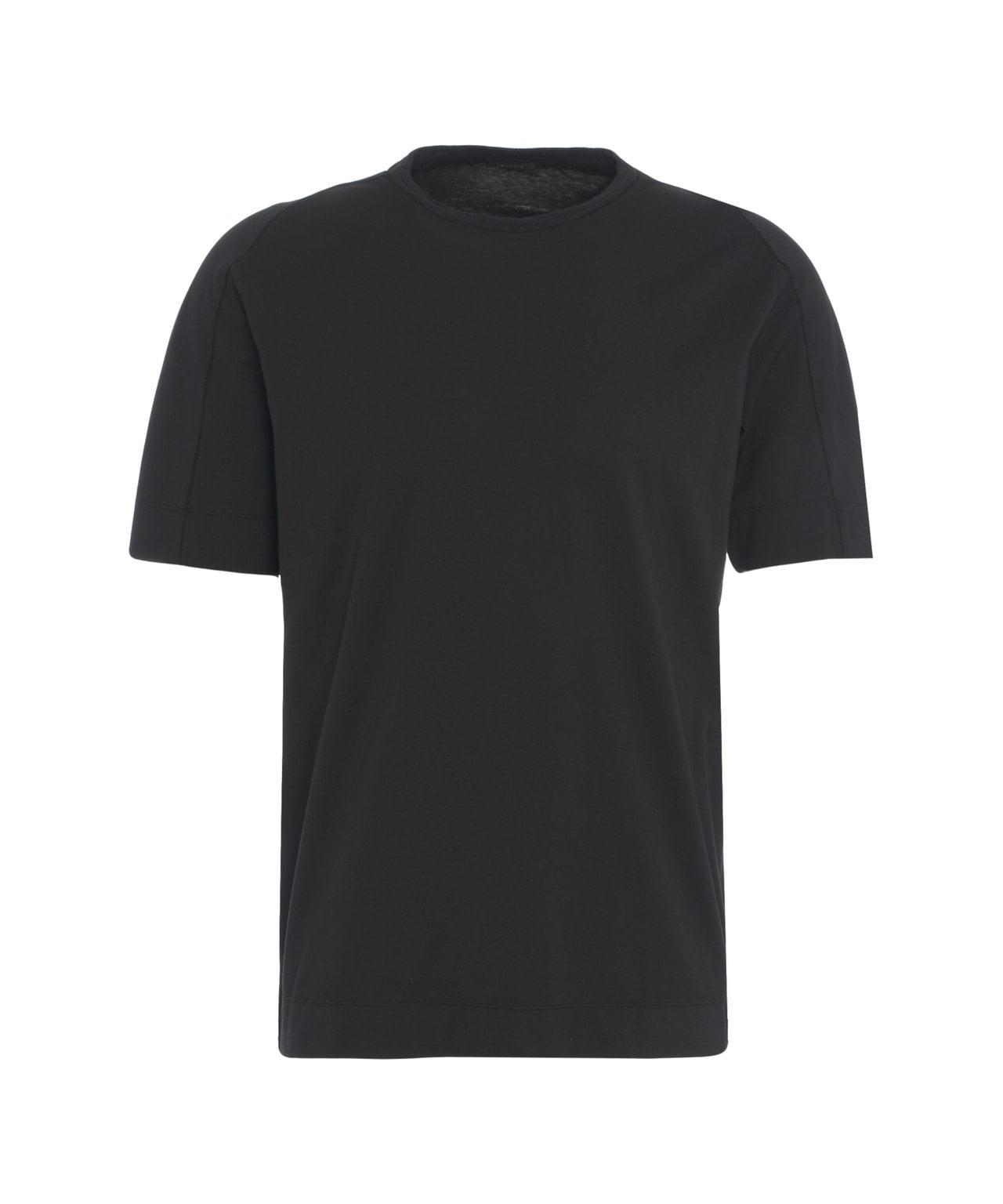 HUGO BOSS Structured-cotton T-shirt With Mercerized Finish In Blue Product Image