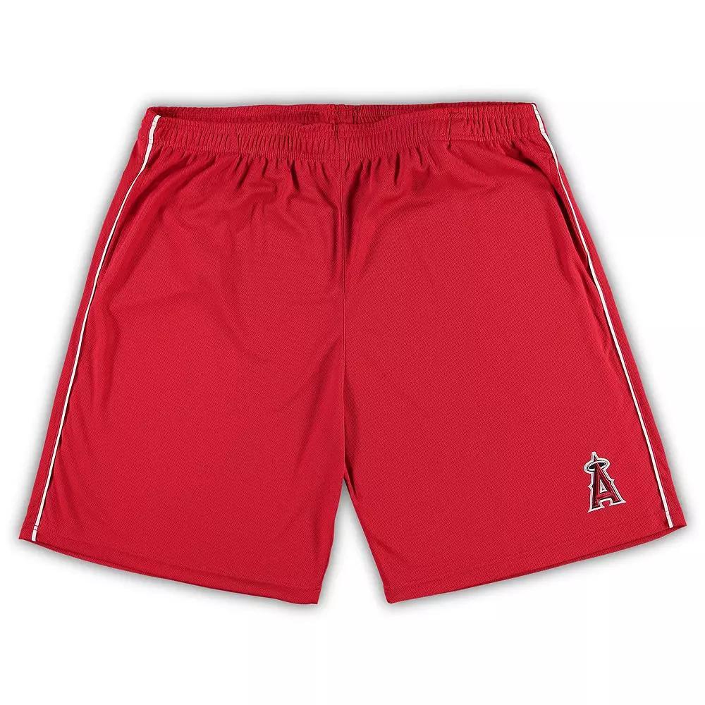Men's Red Los Angeles Angels Big & Tall Mesh Shorts, Size: 3XLT Product Image