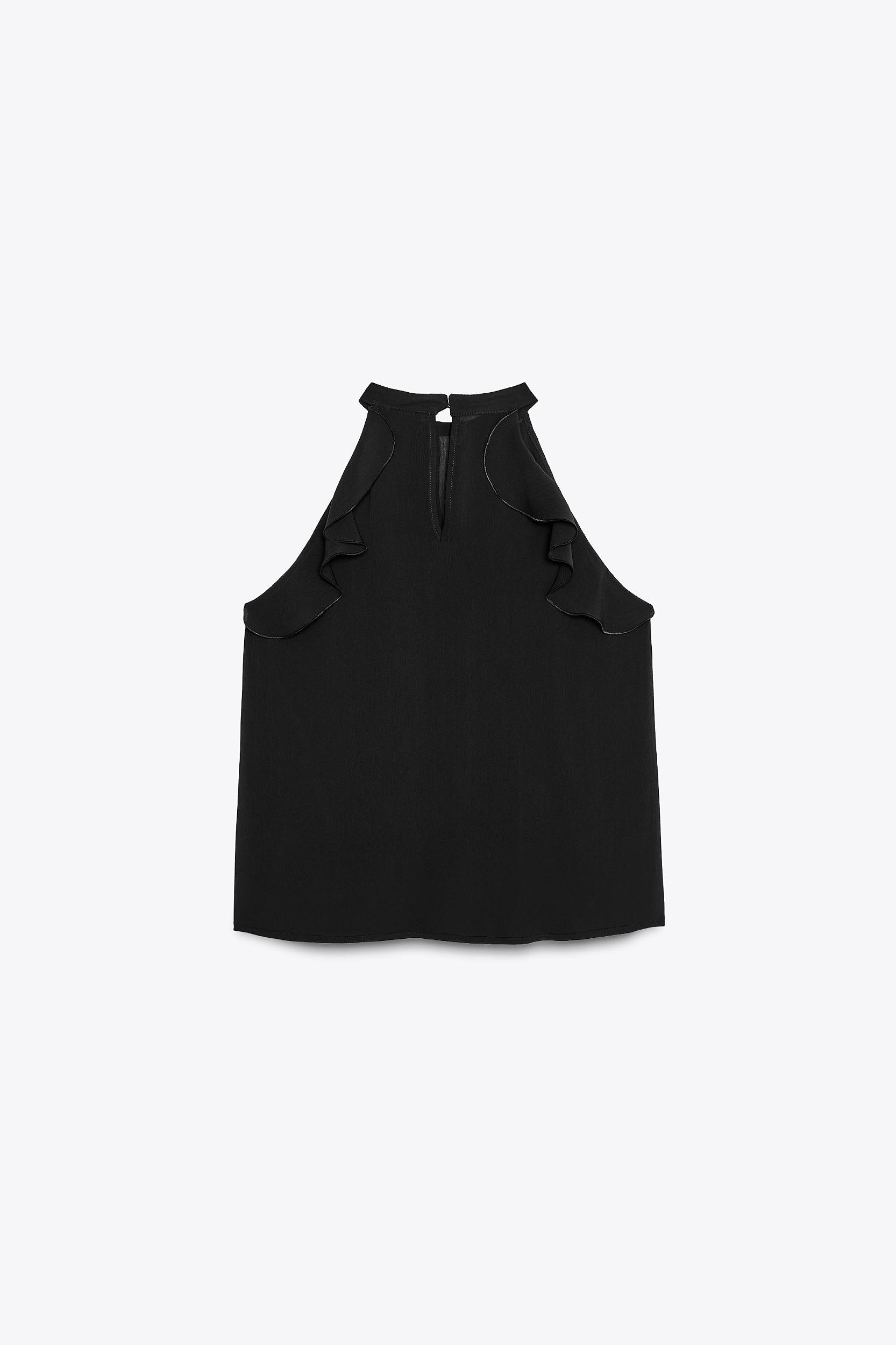 RUFFLED HALTER TOP Product Image