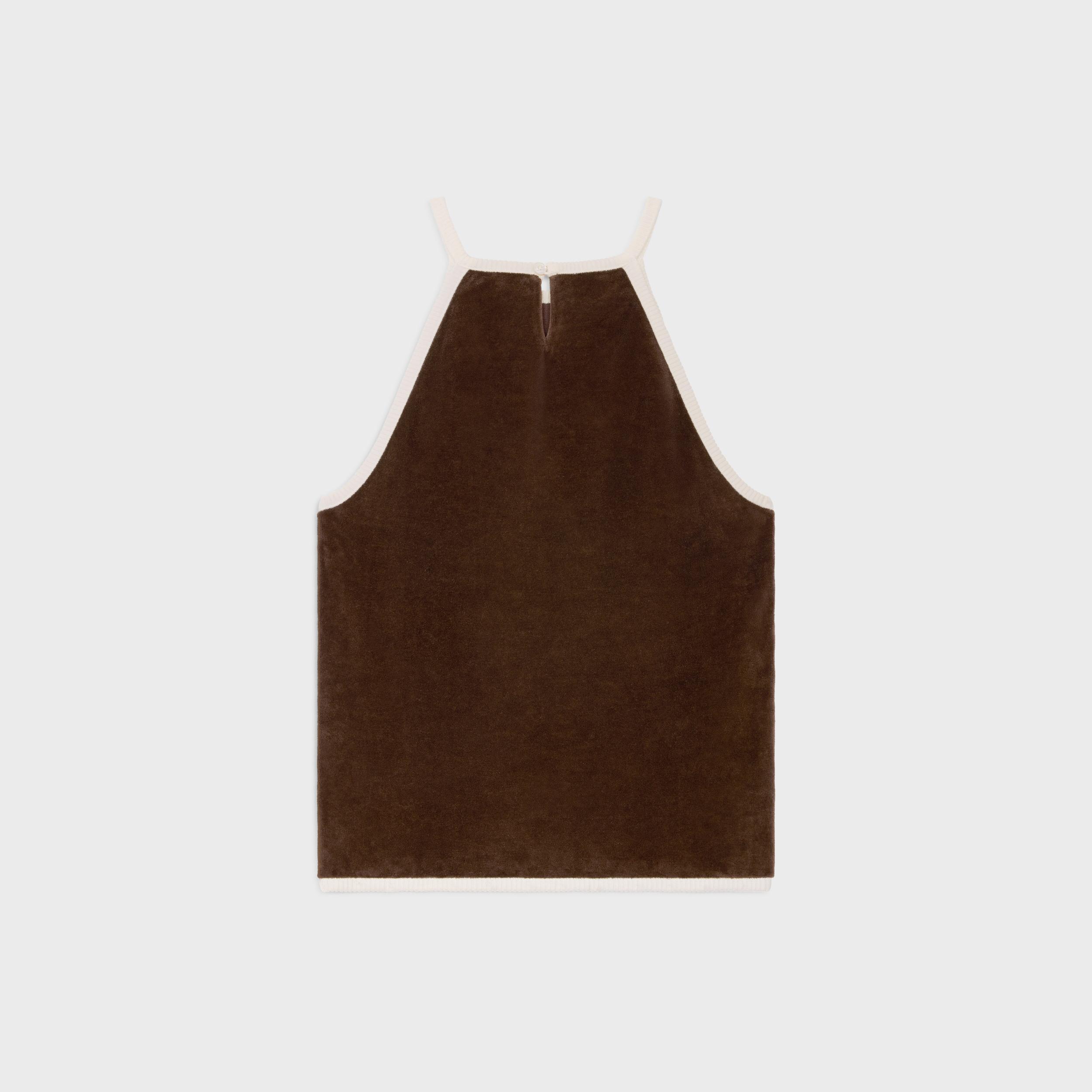 triomphe tank top in velvet jersey Product Image