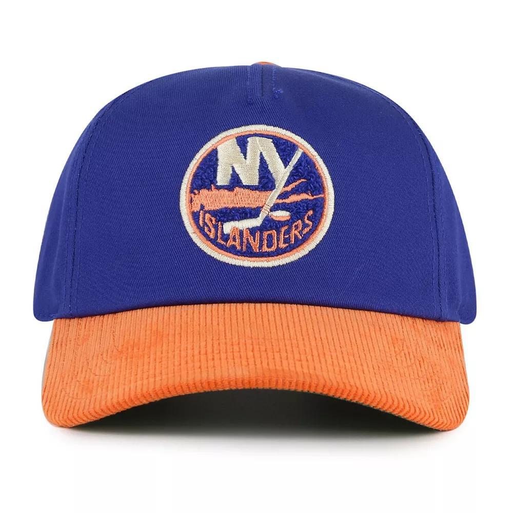 Mens American Needle Royal/Orange New York Islanders Burnett Adjustable Hat Product Image