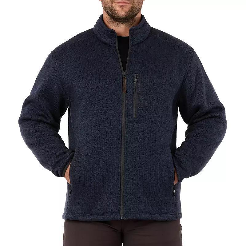 Men's Smith's Workwear Sherpa-Lined Sweater Fleece Jacket, Size: XXL, Slate Blue Grey Product Image