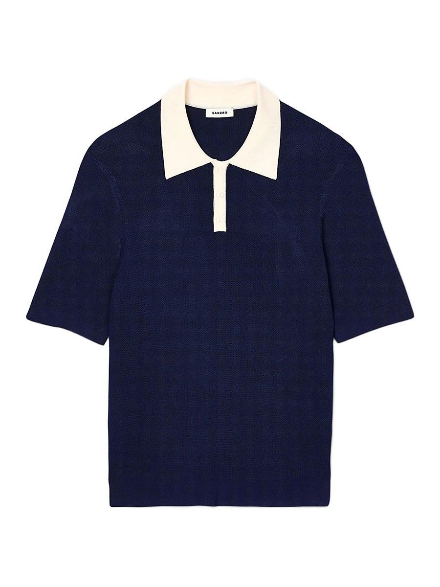 Mens Two-Tone Polo Shirt Product Image