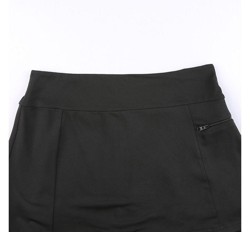 High-Waist Mini A-Line Skirt Product Image