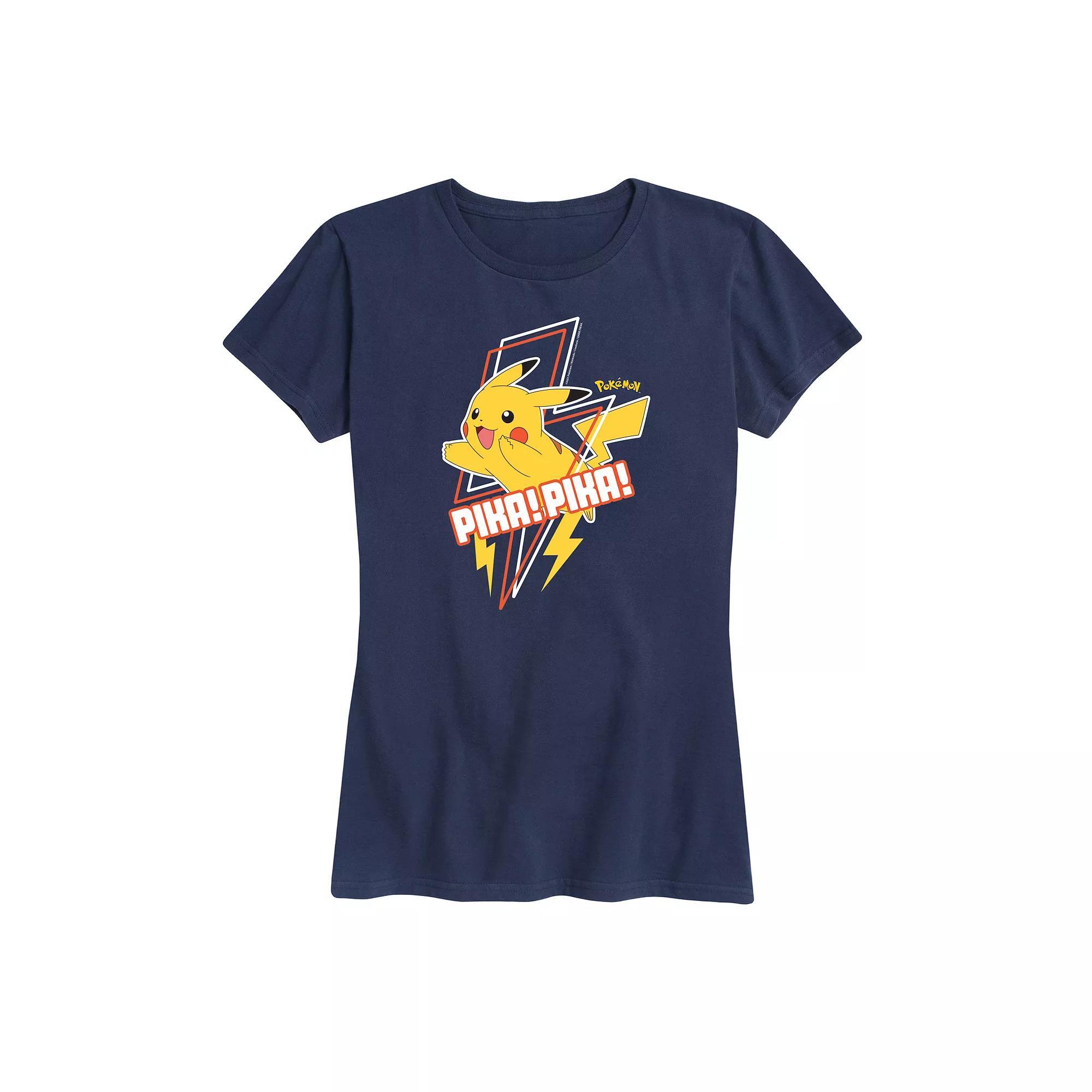 Plus Pokemon Pika Pika Graphic Tee, Women's, Size: 3XL, Black Product Image