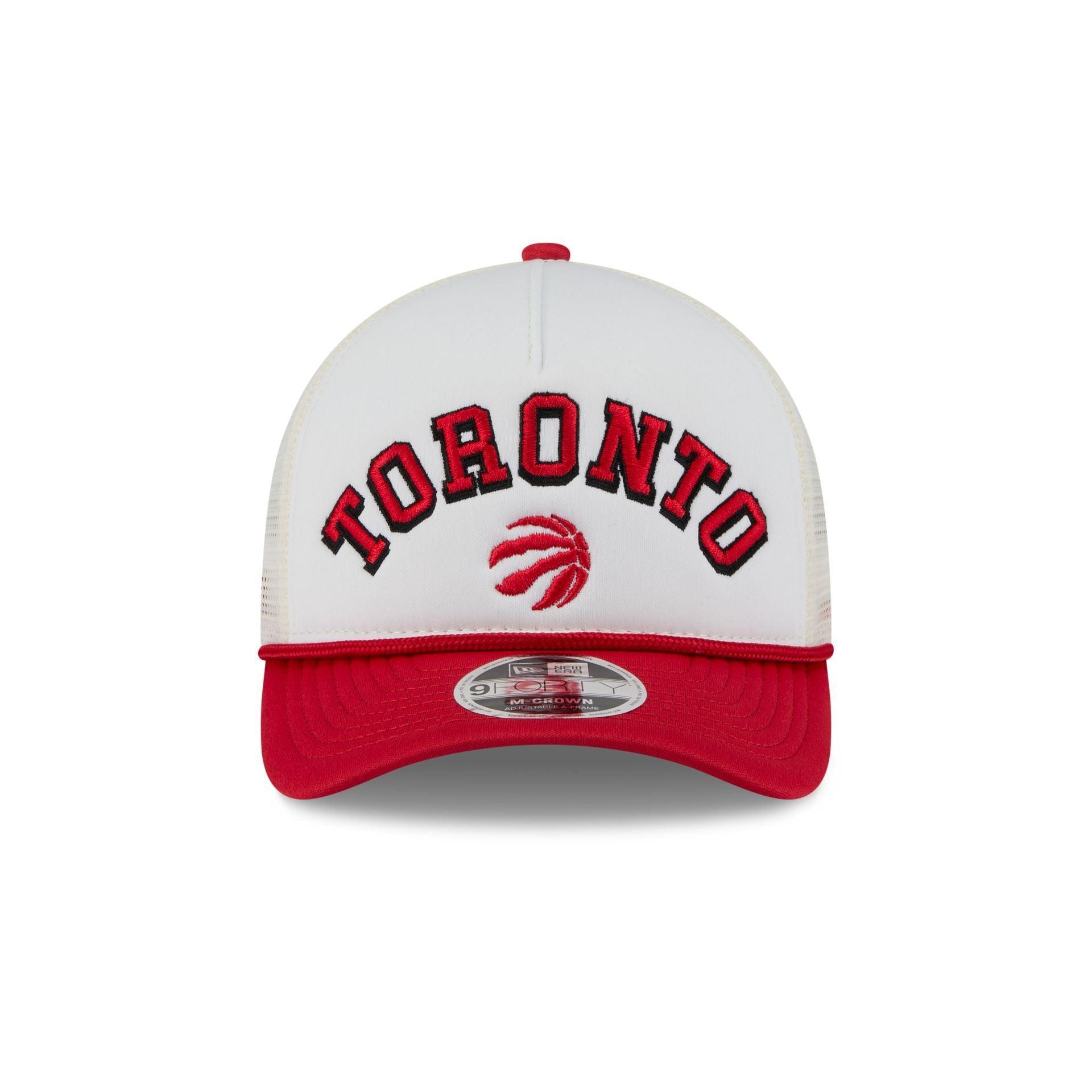 Toronto Raptors Chrome Arch 9FORTY M-Crown A-Frame Trucker Hat Male Product Image