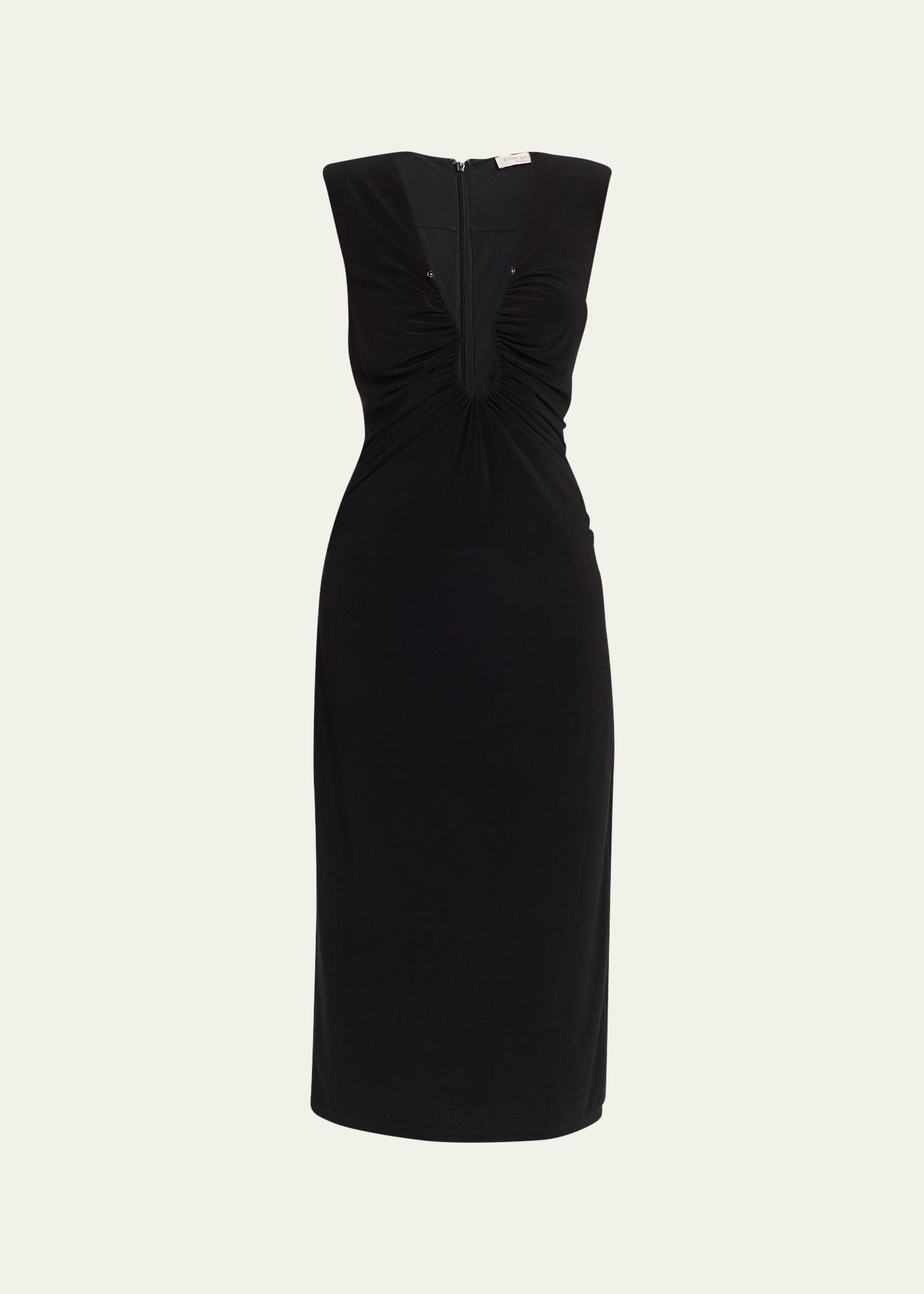 Ramy Brook Elena Ruched Midi Dress Product Image