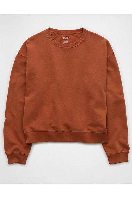 AE Cropped Crew Neck Pullover Sweatshirt Womens Product Image