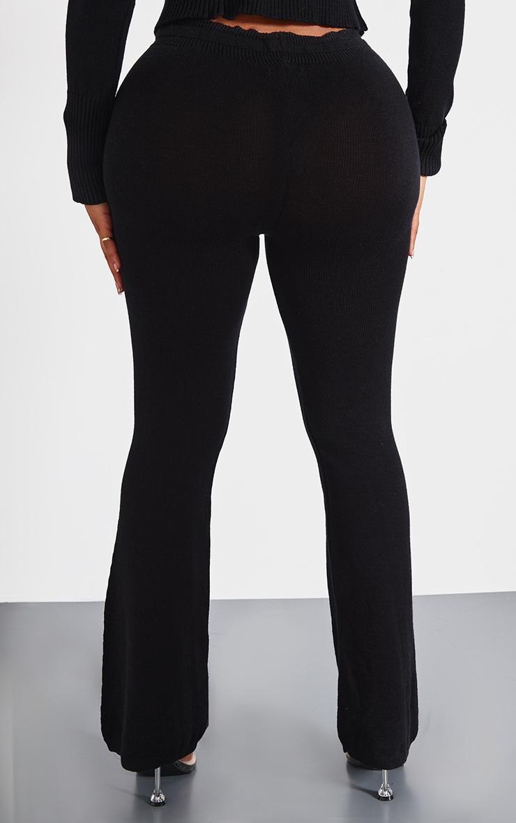 Shape Black Knitted Flare Pants Product Image