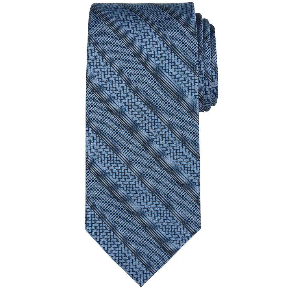 Men's Bespoke Striped Tie, Blue Wensley Product Image