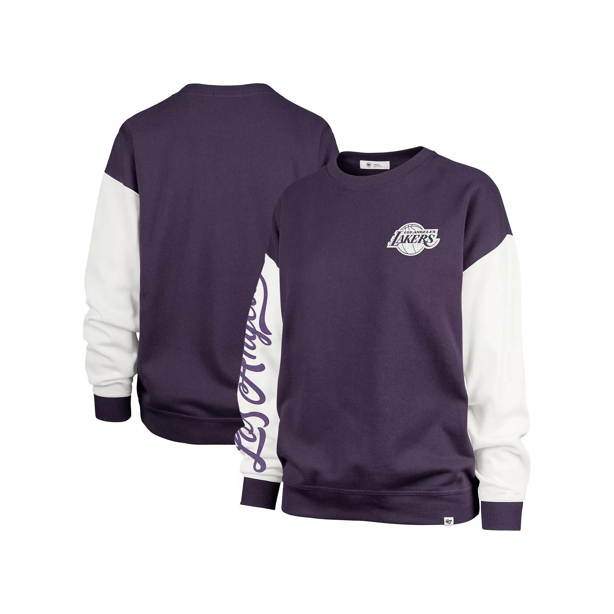 Women's '47 Royal Golden State Warriors Plus Size Rise Andie Pullover Sweatshirt, Size: 3XL, Blue Product Image