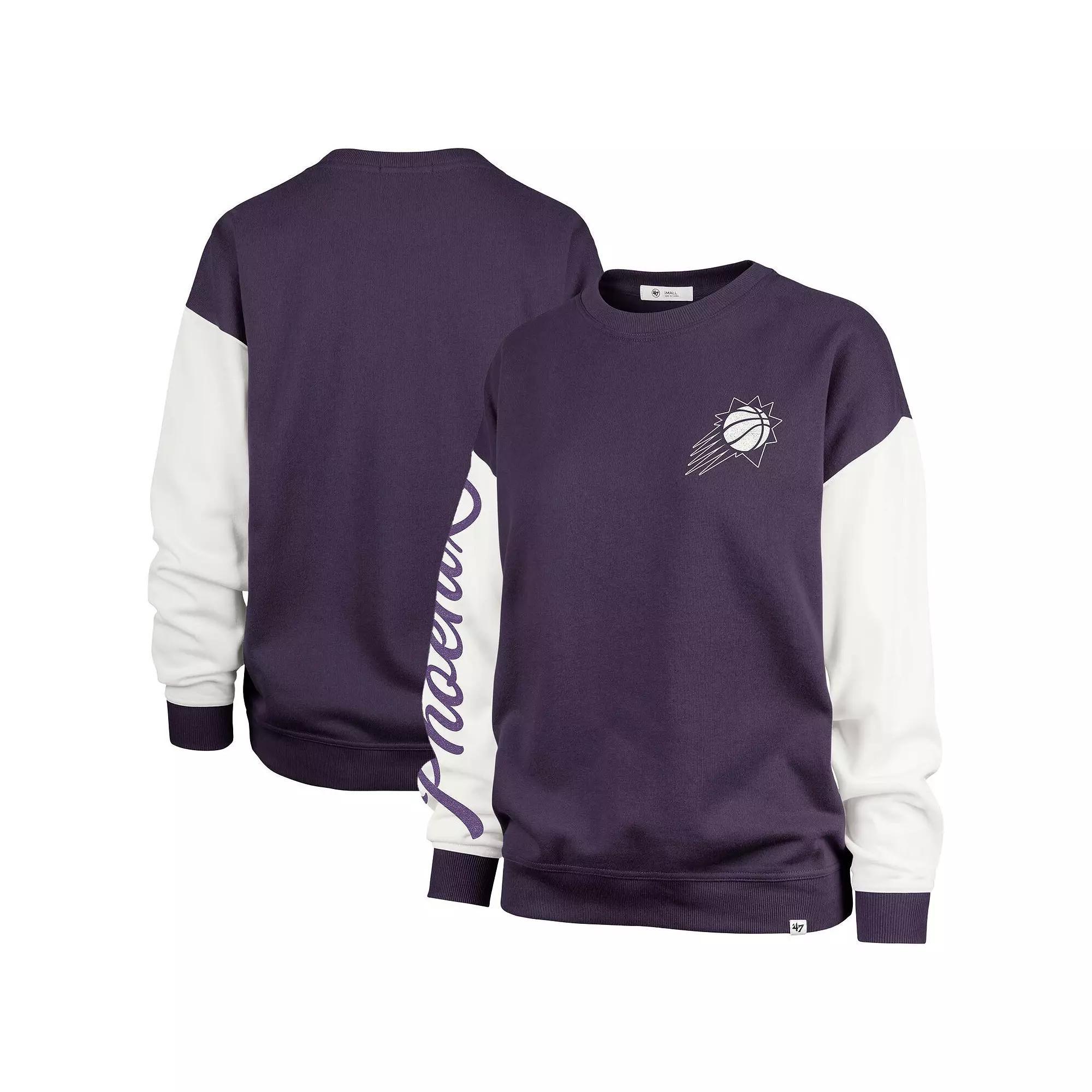 Women's '47 Oversized Pullover Sweatshirt Purple Phoenix Suns  Rise Andie Pullover Sweatshirt, Size: Medium, Phx Purple Product Image