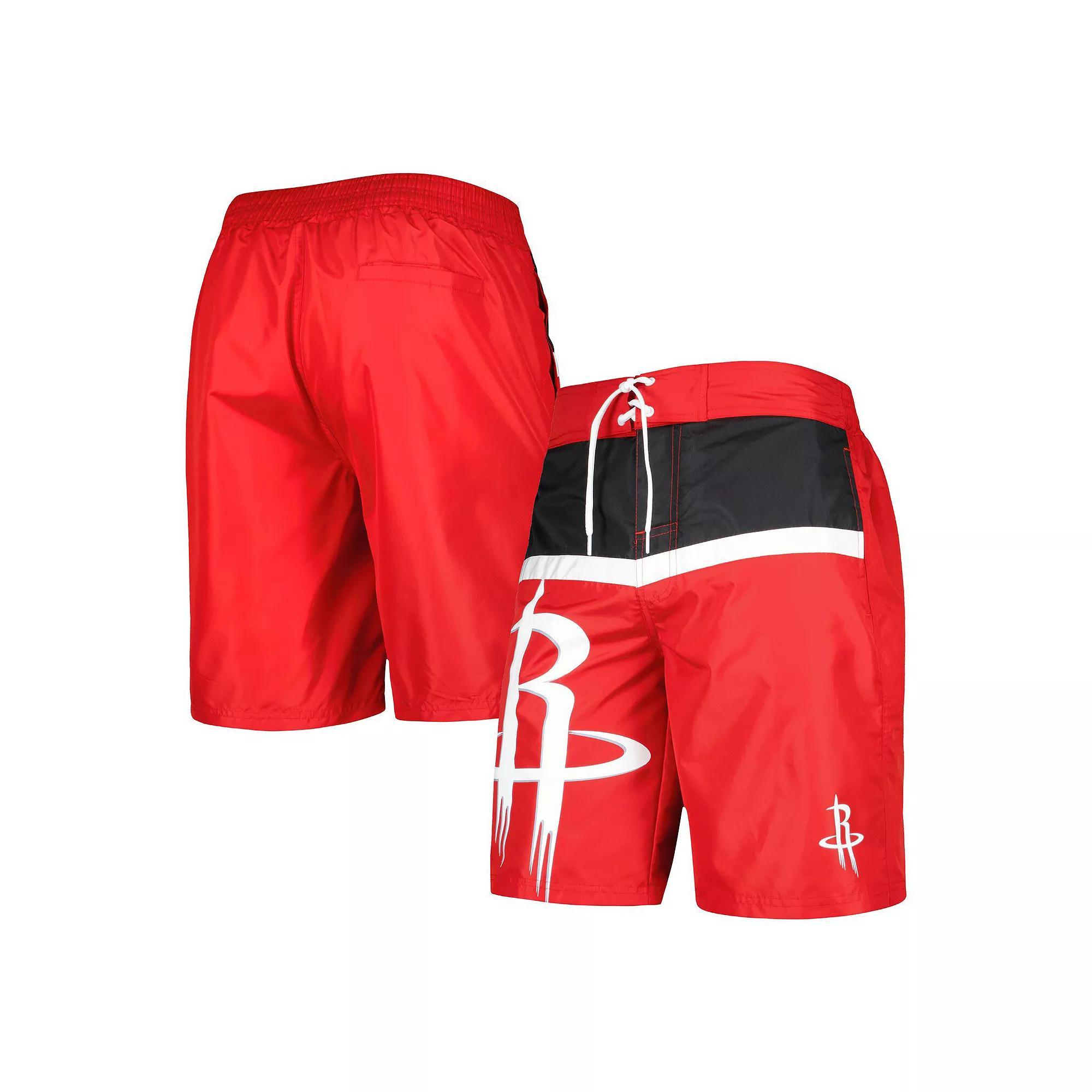 Men's G-III Sports by Carl Banks Red Houston Rockets Sea Wind Swim Trunks, Size: 2XL Product Image